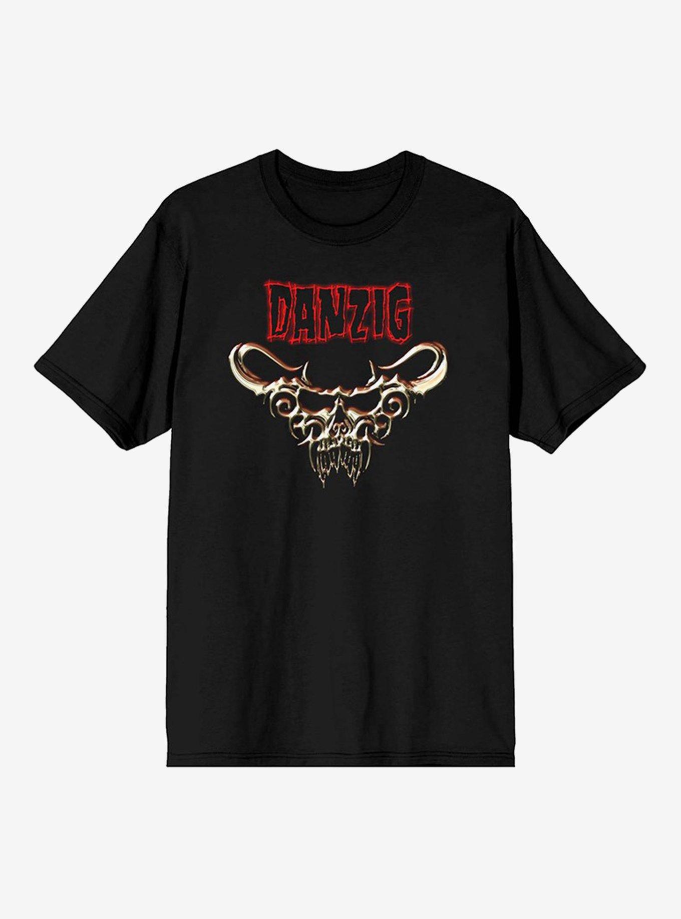 Danzig Chrome Skull T-Shirt, , hi-res