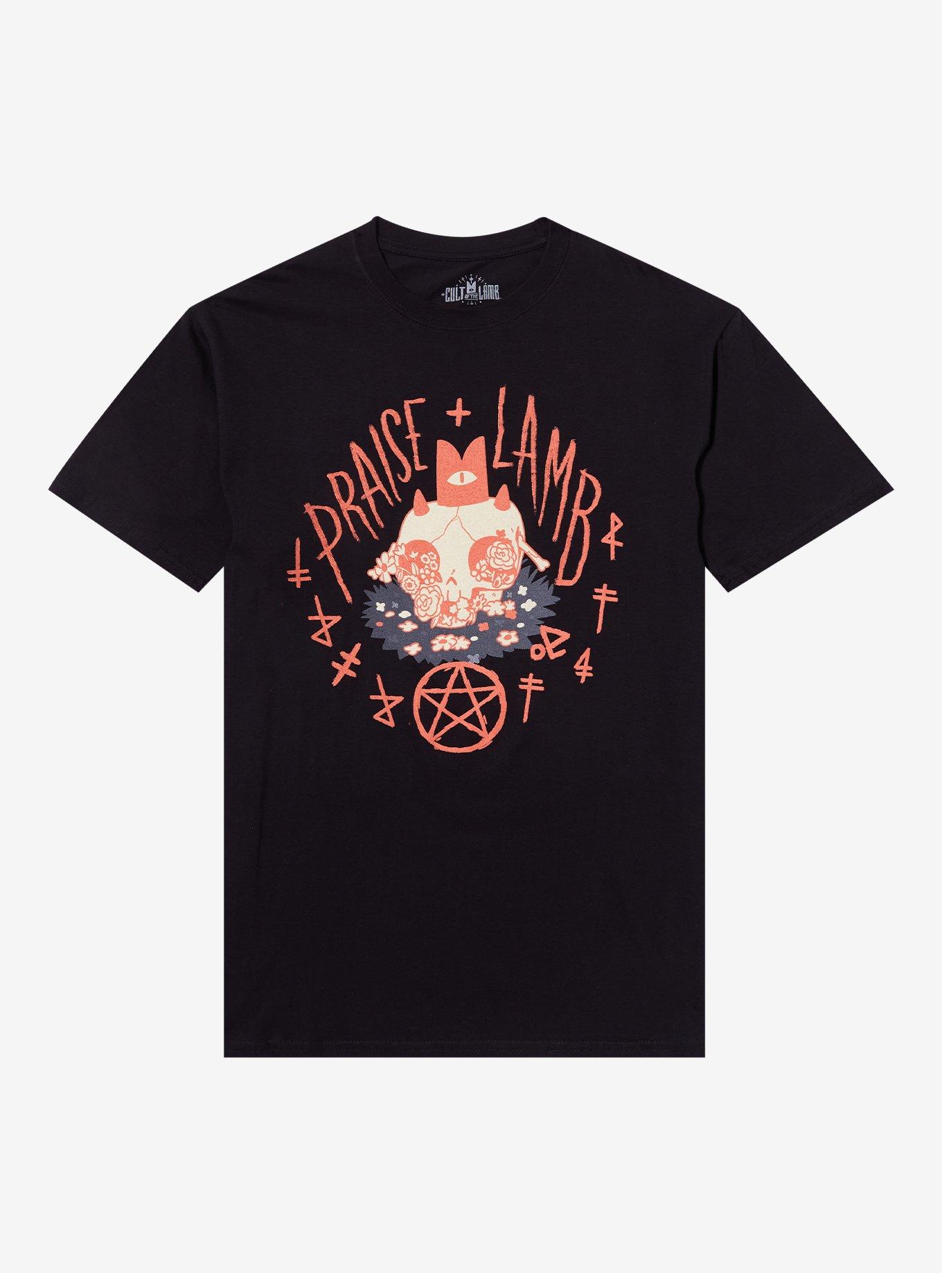 Cult Of The Lamb Praise Lamb Skull T-Shirt, , hi-res