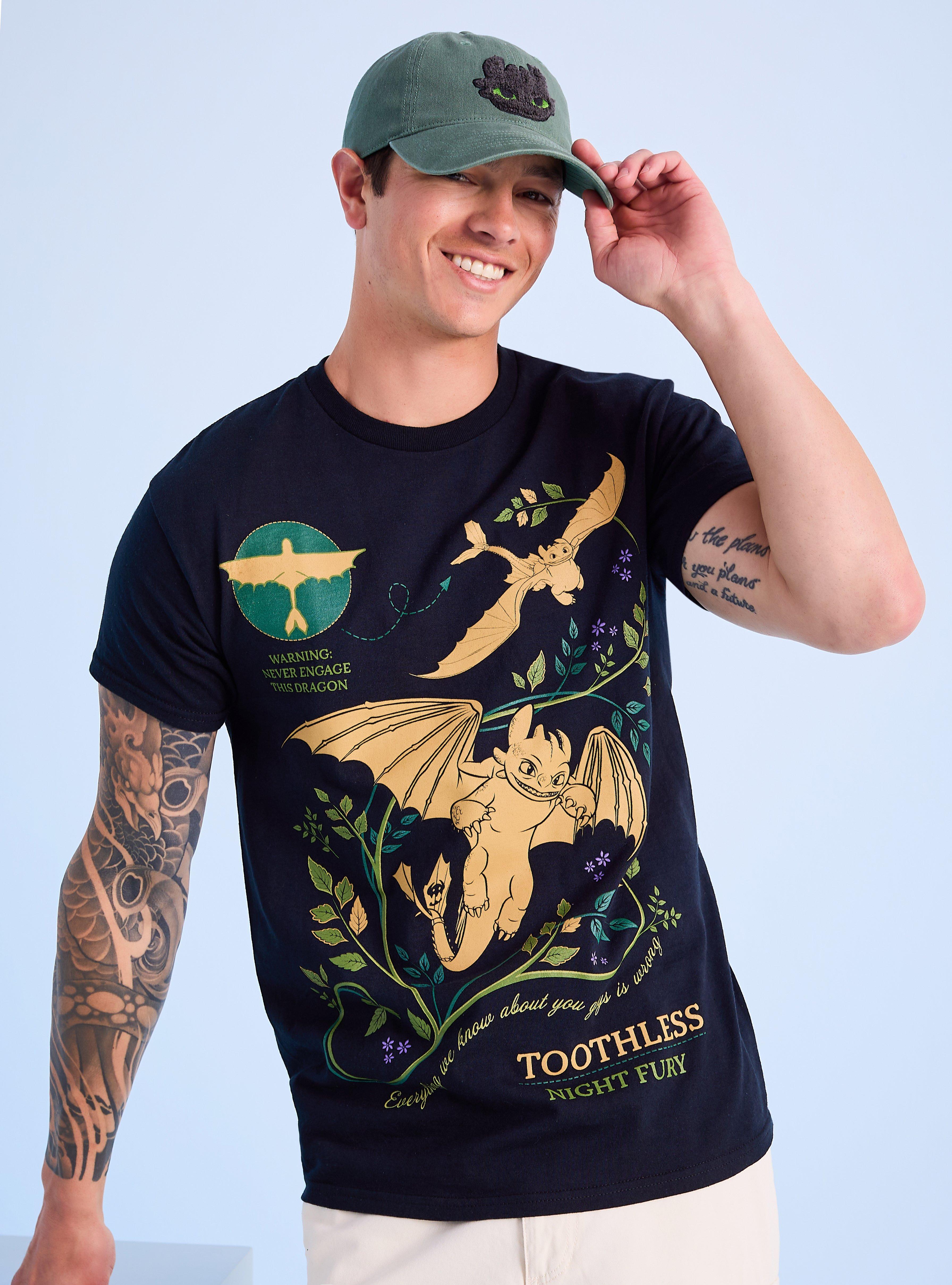 DreamWorks How to Train Your Dragon Toothless Botanical Portrait T-Shirt - BoxLunch Exclusive, , hi-res