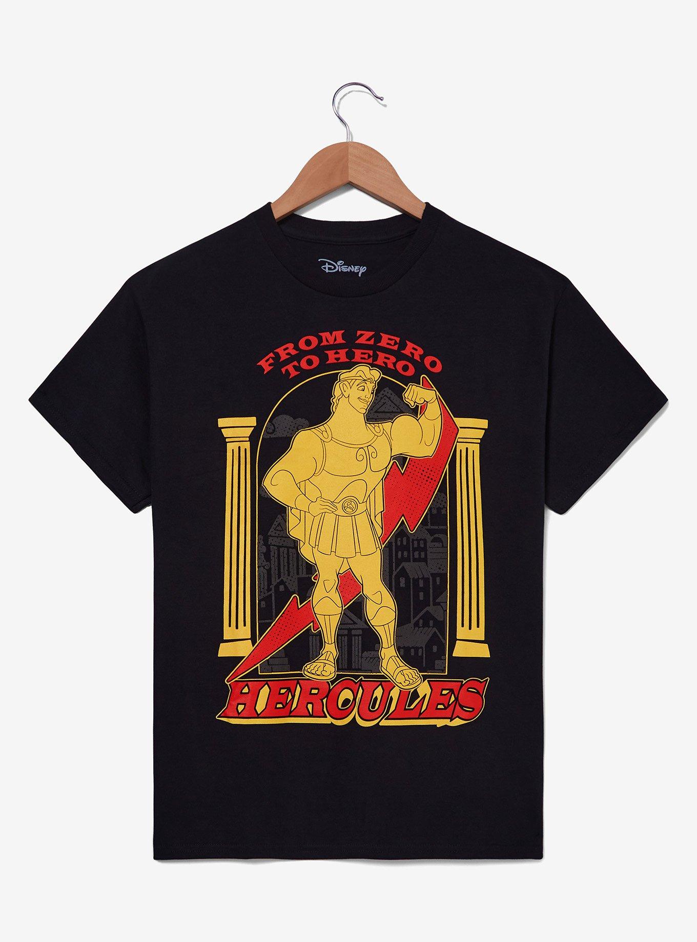 Disney Hercules Zero to Hero T-Shirt &mdash; BoxLunch Exclusive, BLACK, hi-res