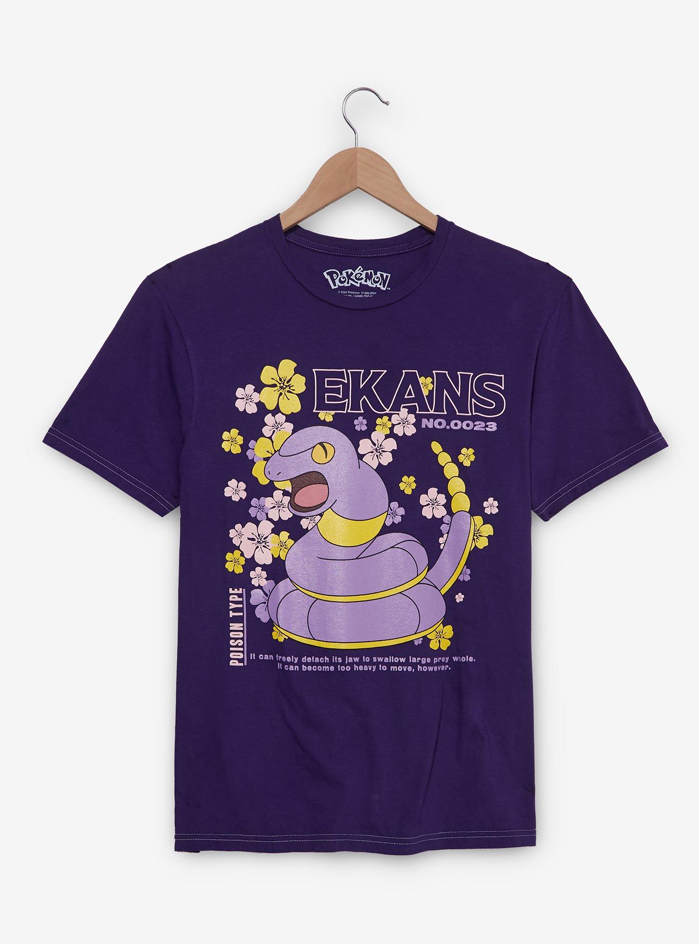 Pokémon Floral Ekans Portrait T-Shirt - BoxLunch Exclusive, PURPLE, hi-res