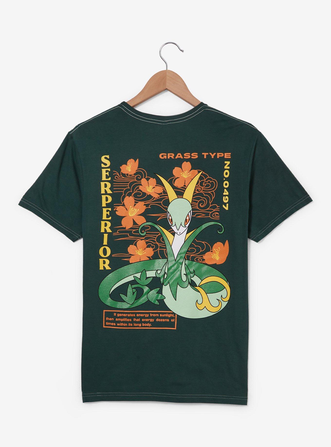 Pok&eacute;mon Serperior Floral Portrait T-Shirt - BoxLunch Exclusive, GREEN, hi-res