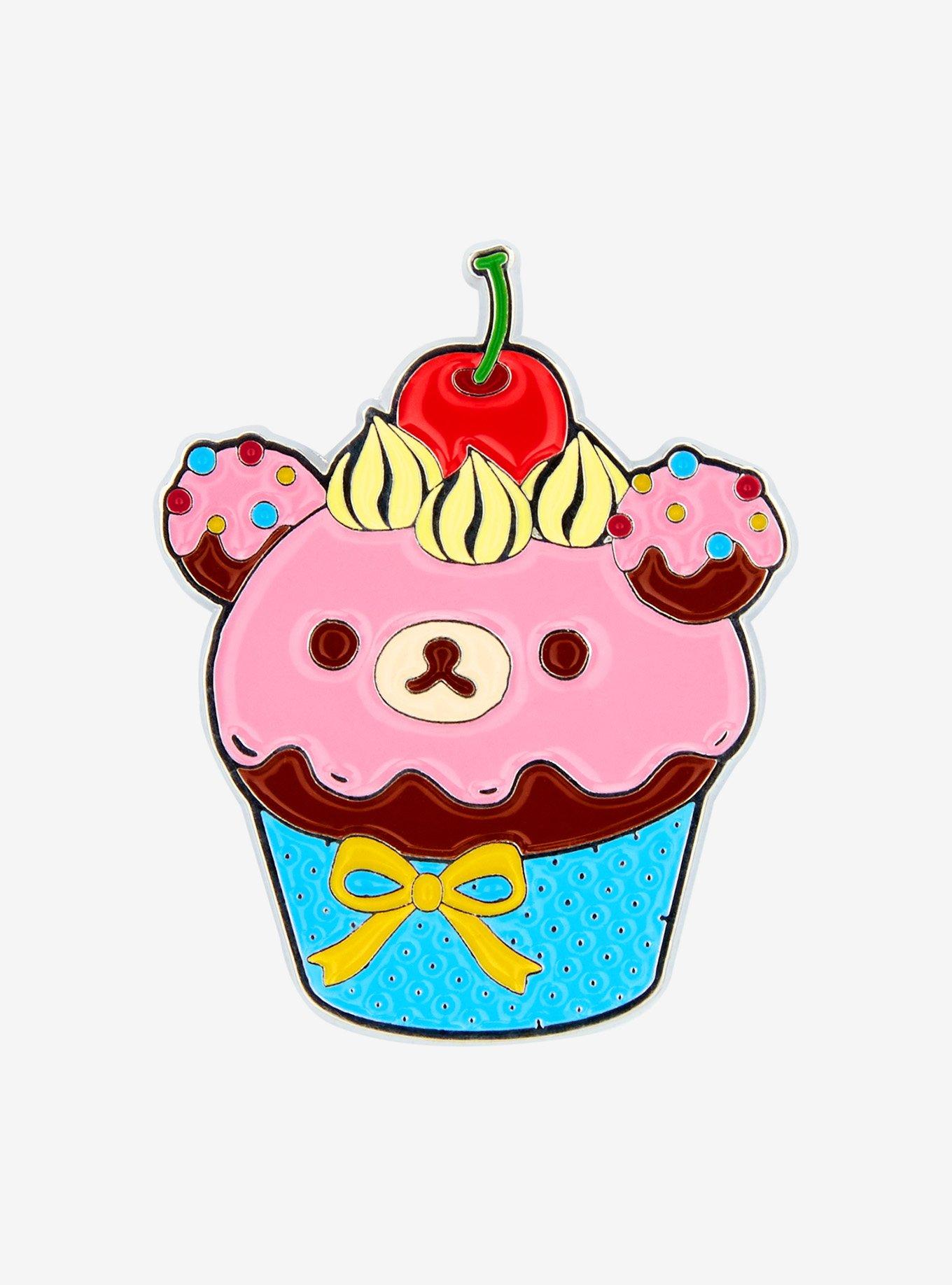 Rilakkuma Cupcake Enamel Pin, , hi-res