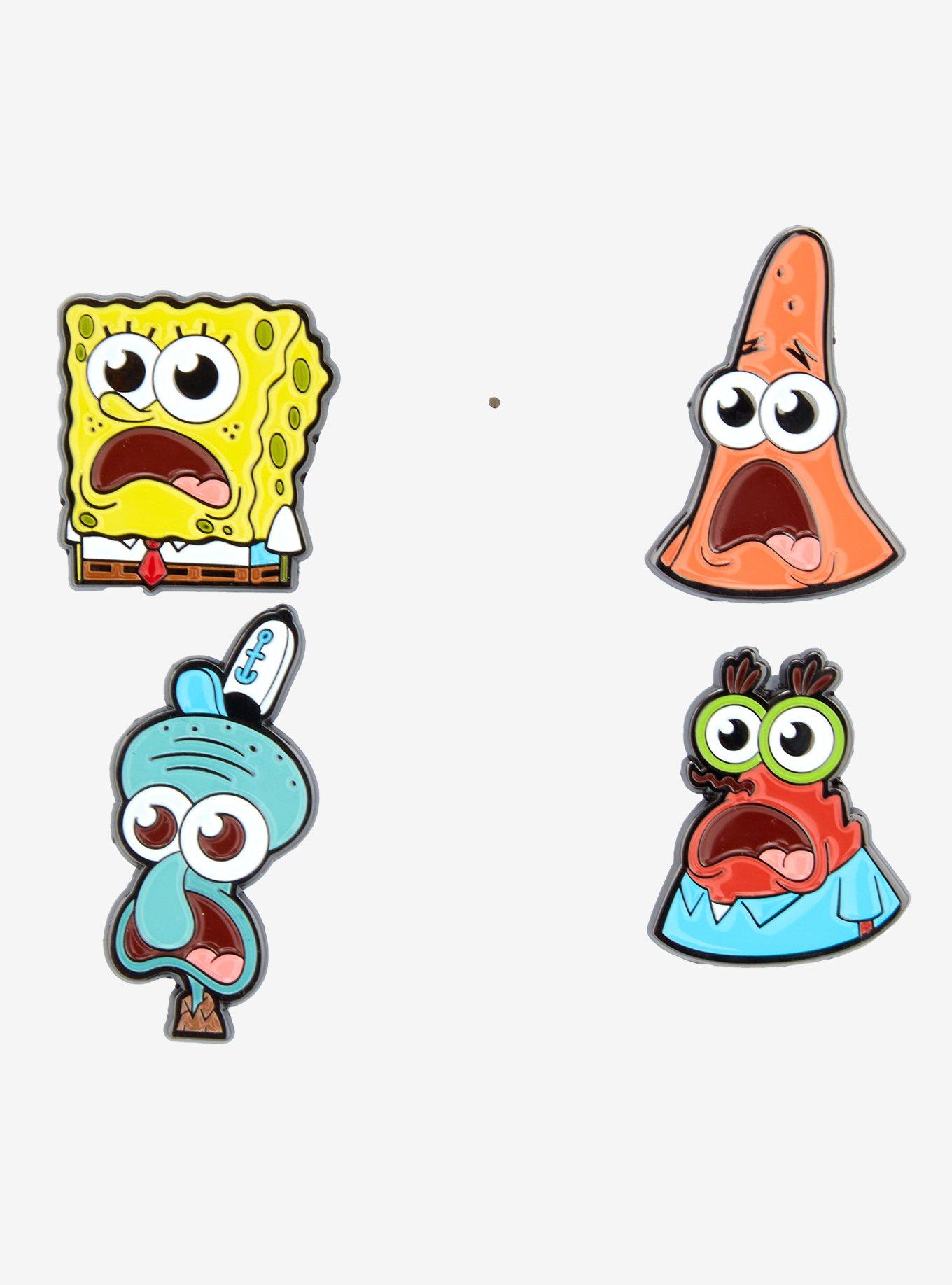 SpongeBob SquarePants Character Big Eyes Enamel Pin Set, , hi-res