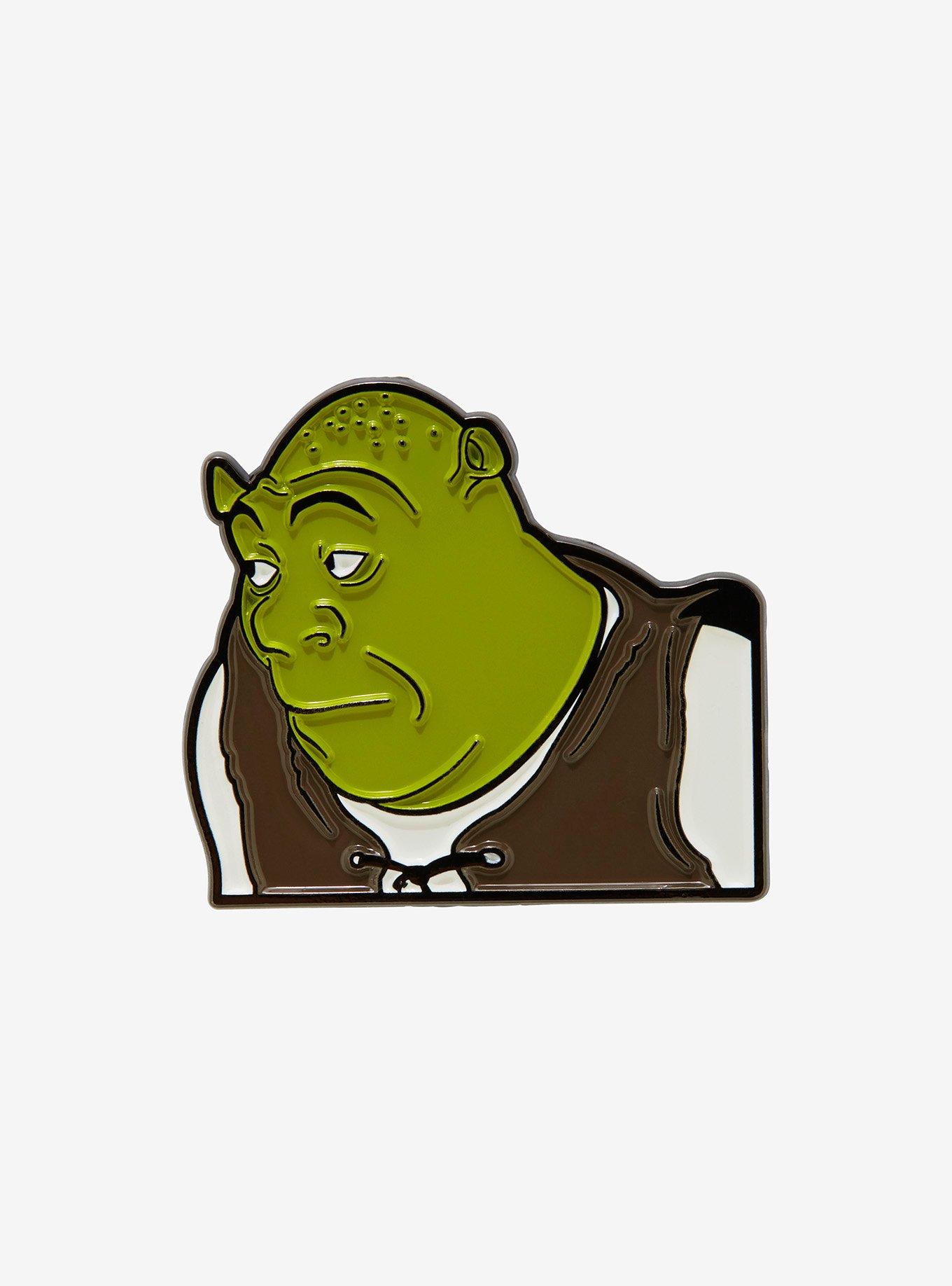 Shrek Meme Face Enamel Pin, , hi-res