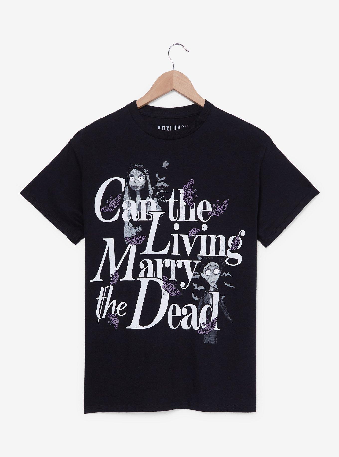 The Corpse Bride Can the Living Marry the Dead T-Shirt, BLACK, hi-res