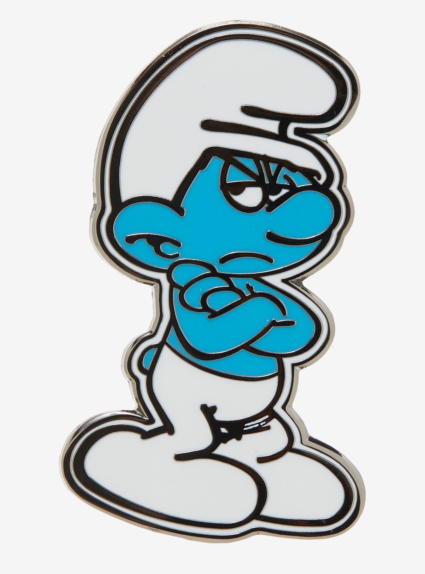 The Smurfs Grouchy Smurf Enamel Pin, , hi-res