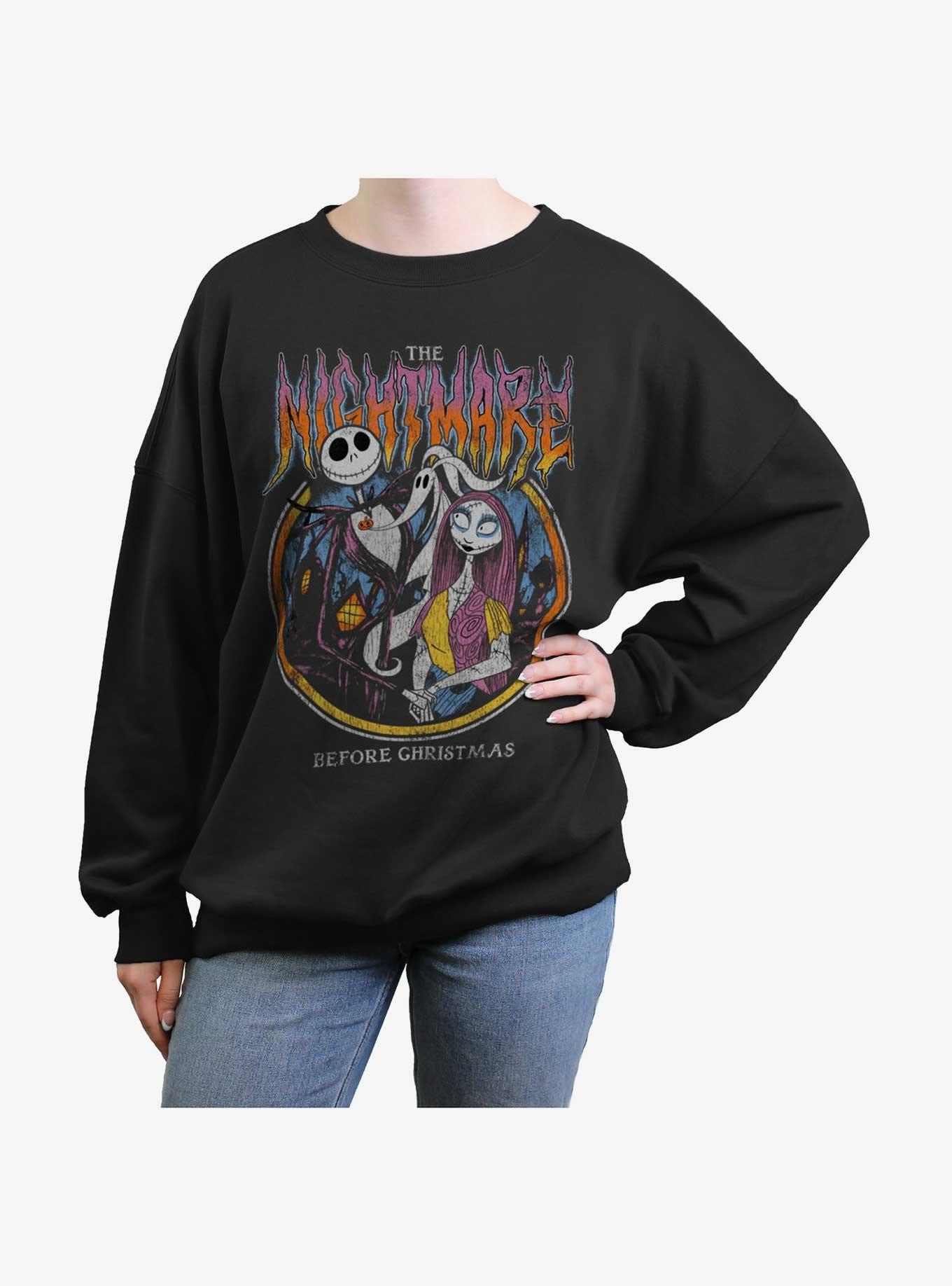 Disney The Nightmare Before Christmas Metal Circle Womens Oversized Sweatshirt, , hi-res