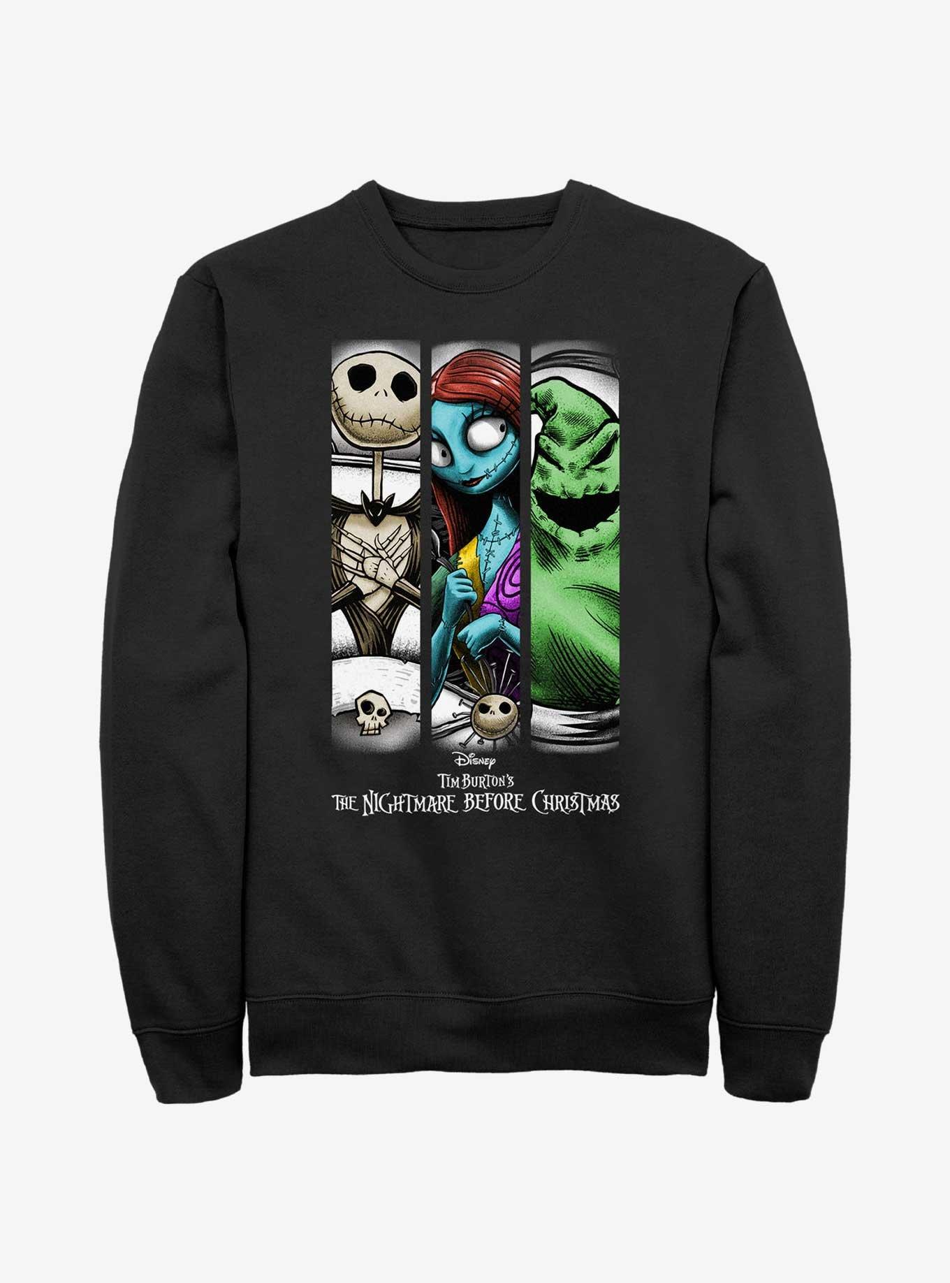 Disney The Nightmare Before Christmas Grid Stripes Sweatshirt, , hi-res