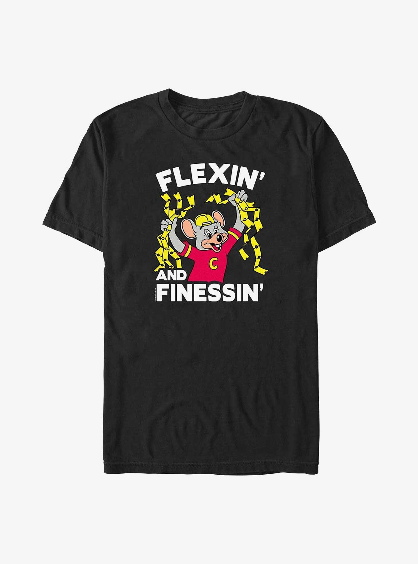 Chuck E. Cheese Flexin' And Finessin' Big & Tall T-Shirt, BLACK, hi-res