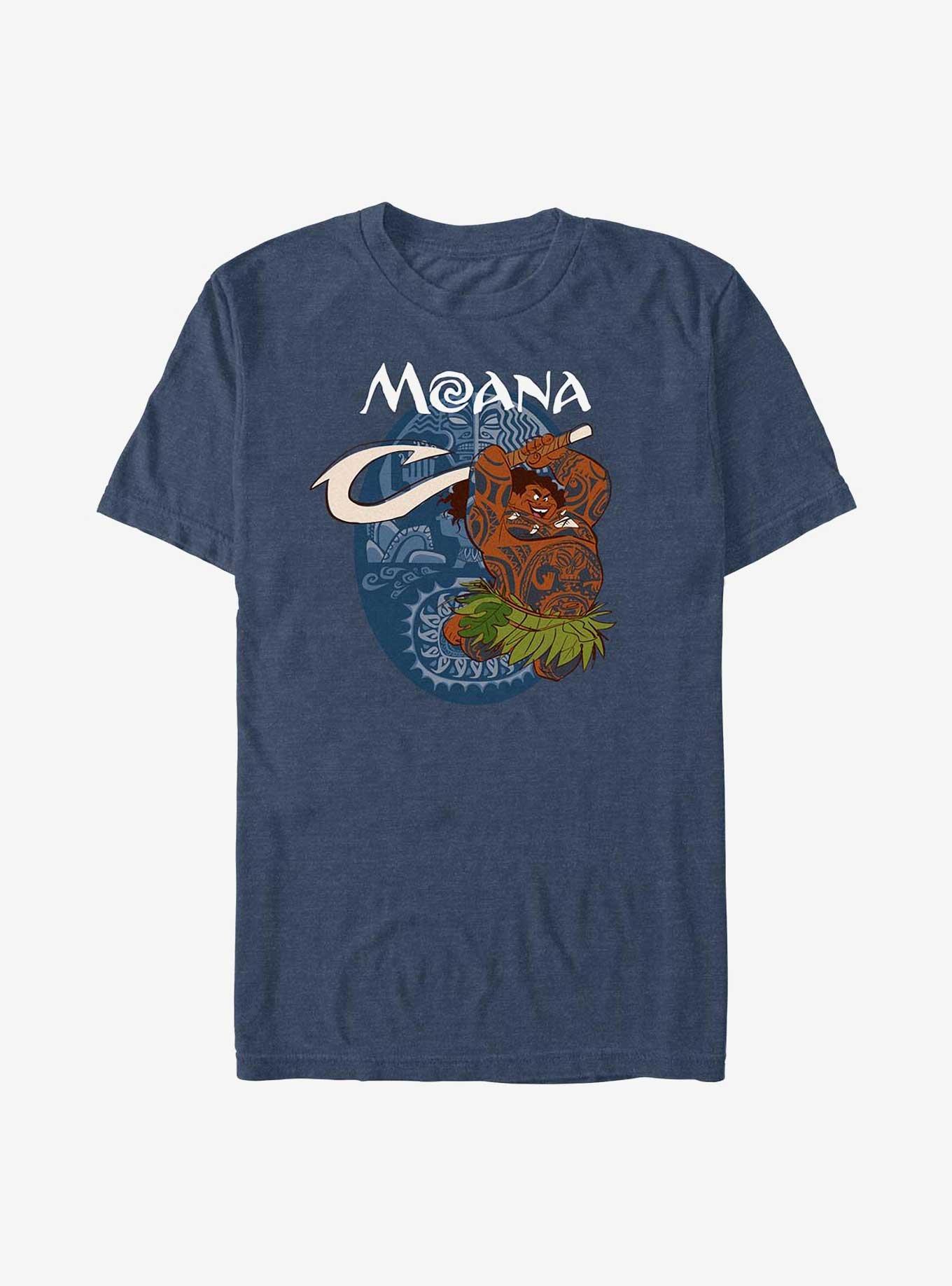 Disney Moana Maui Rocker Smash Big & Tall T-Shirt, NAVY HTR, hi-res