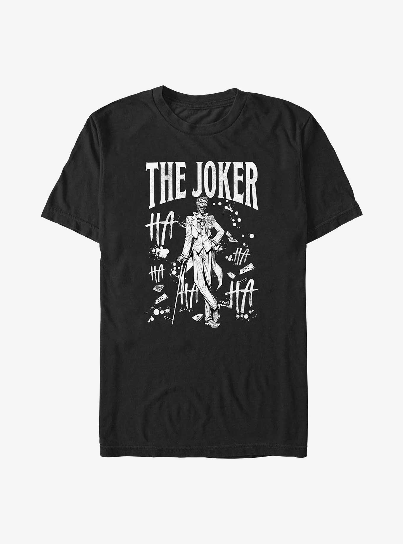 DC Comics Batman The Joker Poster Big & Tall T-Shirt, BLACK, hi-res