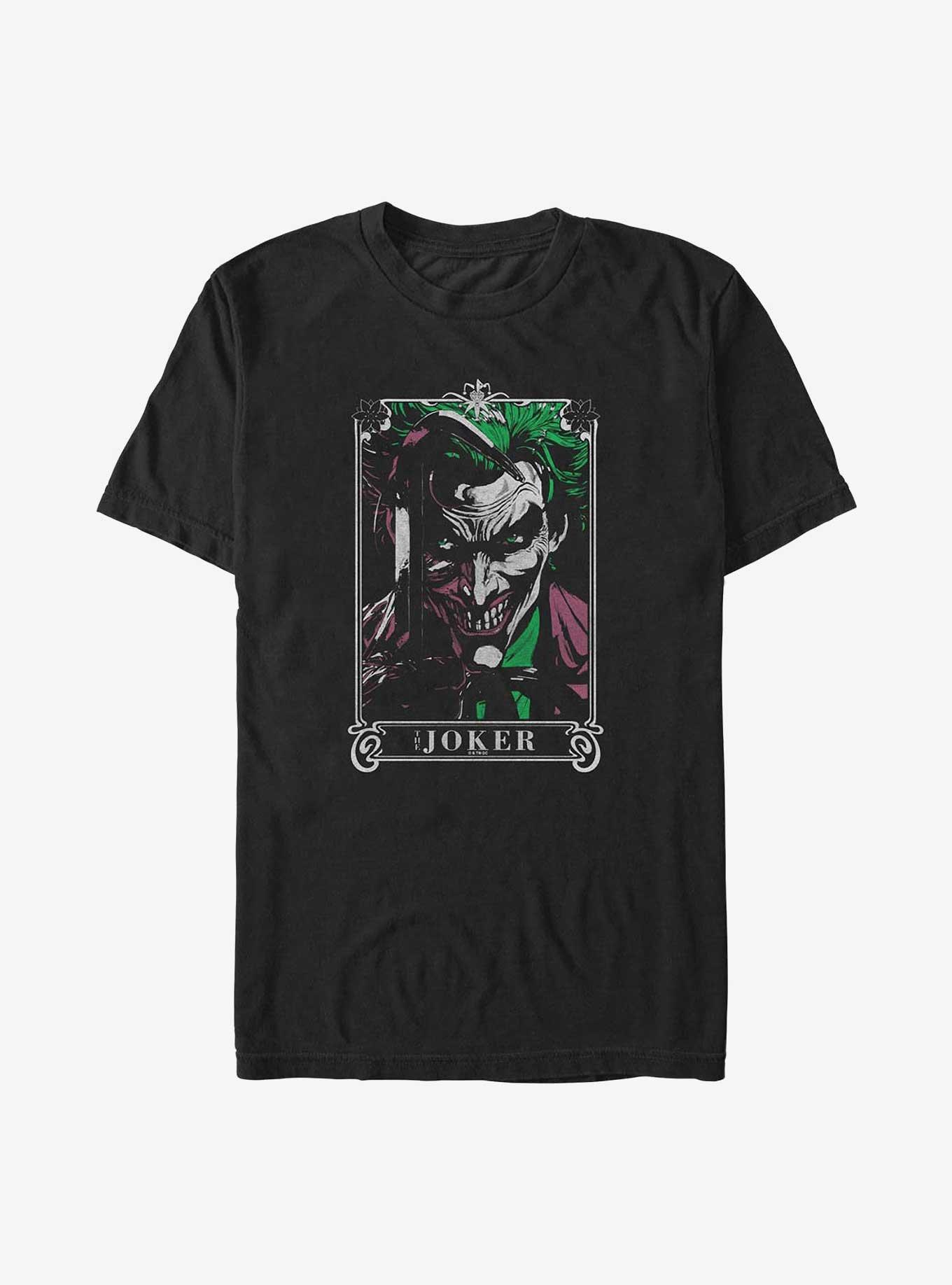 DC Comics Batman Joker Tarot Big & Tall T-Shirt, BLACK, hi-res