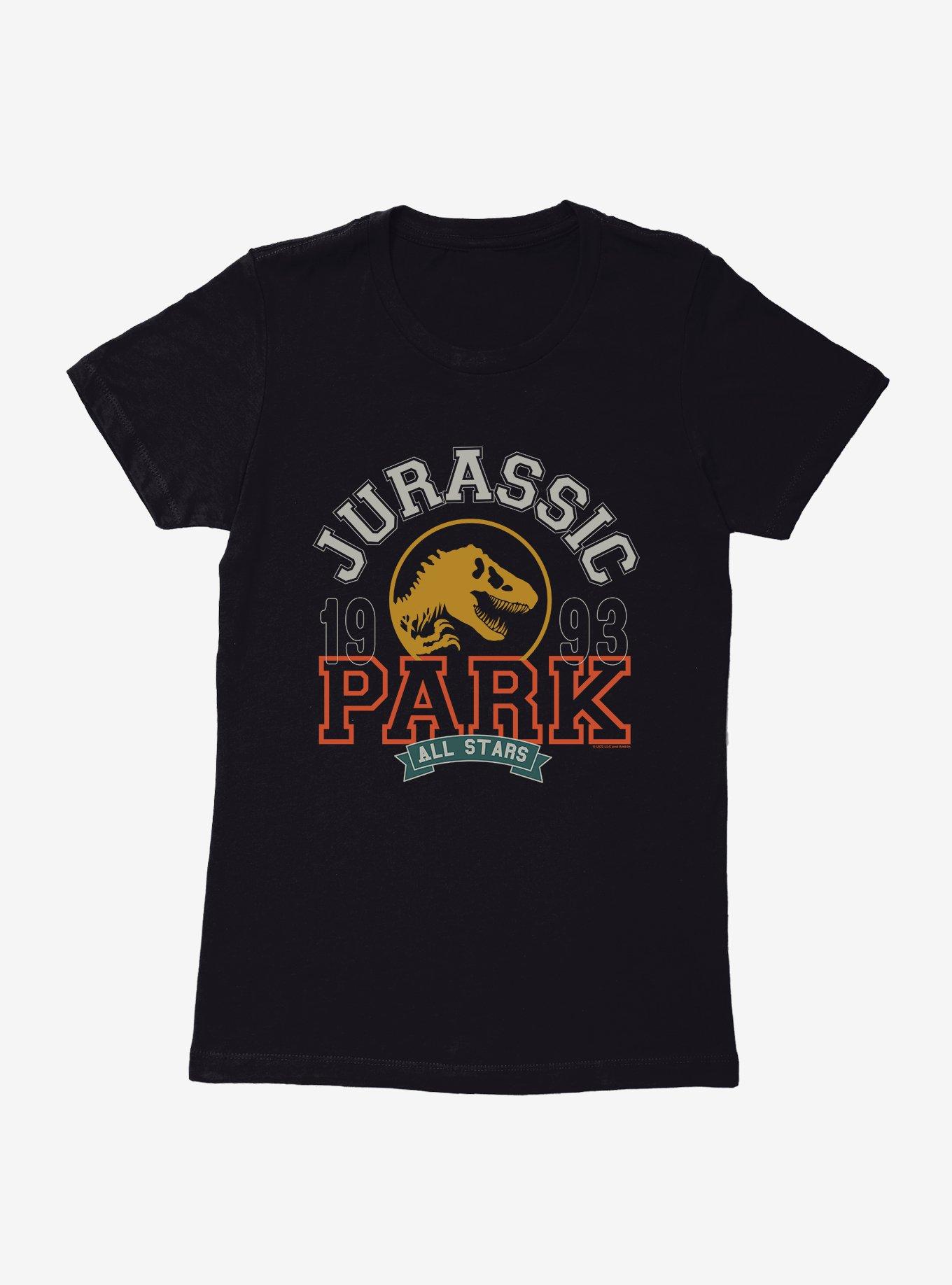 Jurassic Park 1993 All Stars Womens T-Shirt, BLACK, hi-res