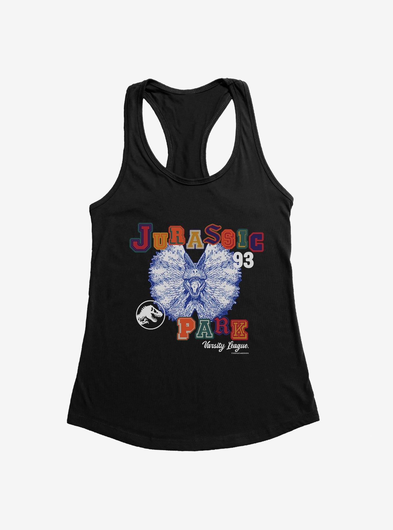 Jurassic Park Varsity League Womens Tank, BLACK, hi-res