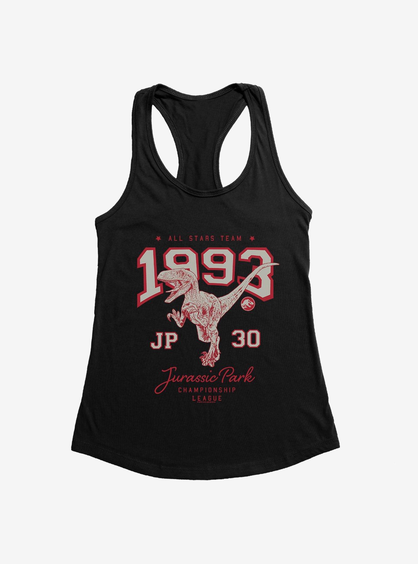 Jurassic Park All Stars Team 1993 Womens Tank, BLACK, hi-res