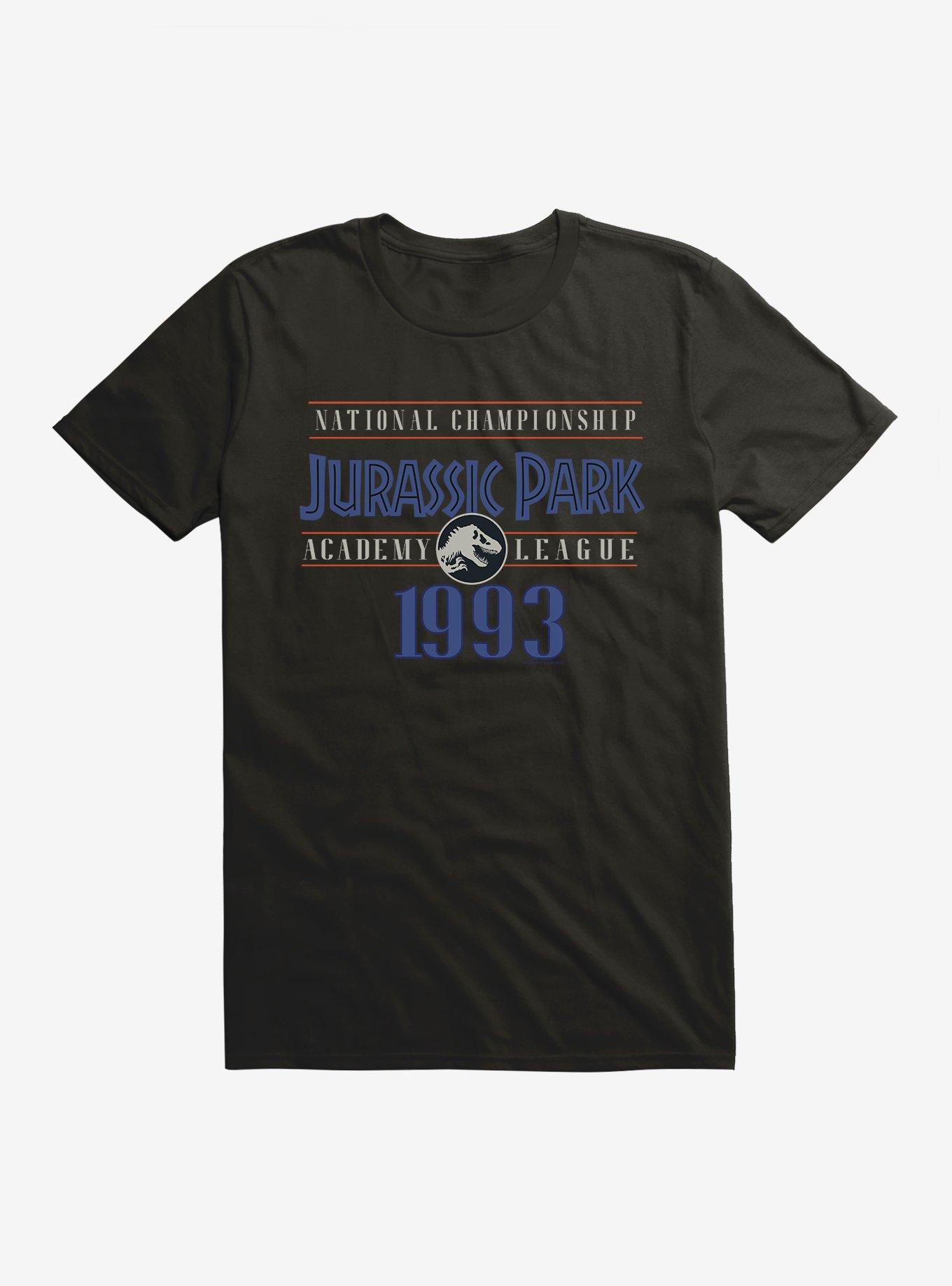 Jurassic Park National Championship Academy League T-Shirt, BLACK, hi-res