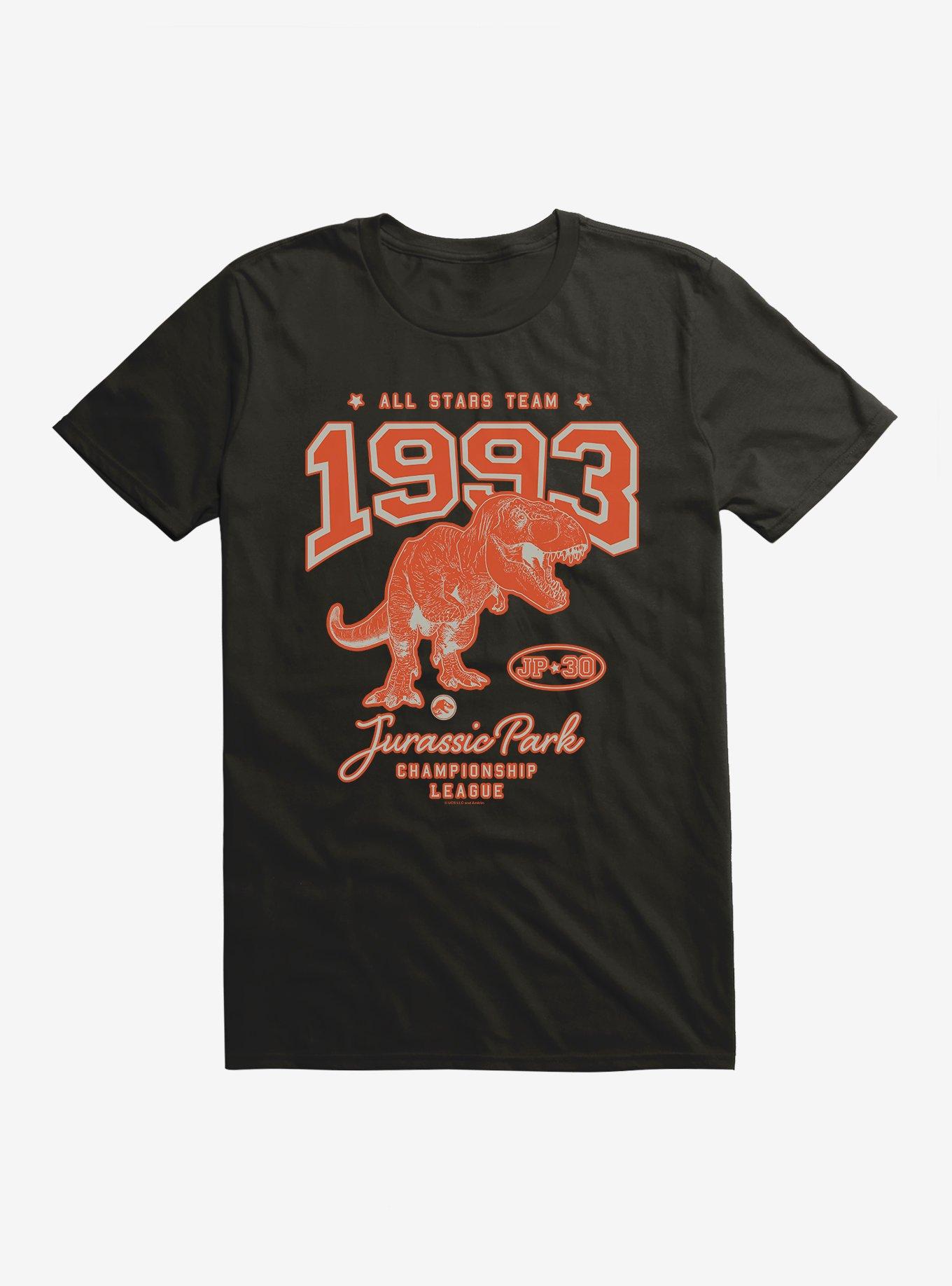 Jurassic Park Championship League 1993 T-Shirt, BLACK, hi-res