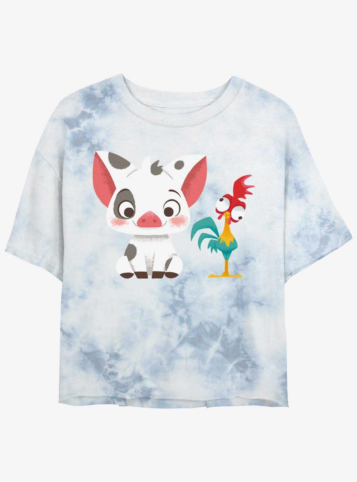 Disney Moana Beach Buds Womens Tie-Dye Crop T-Shirt, WHITEBLUE, hi-res