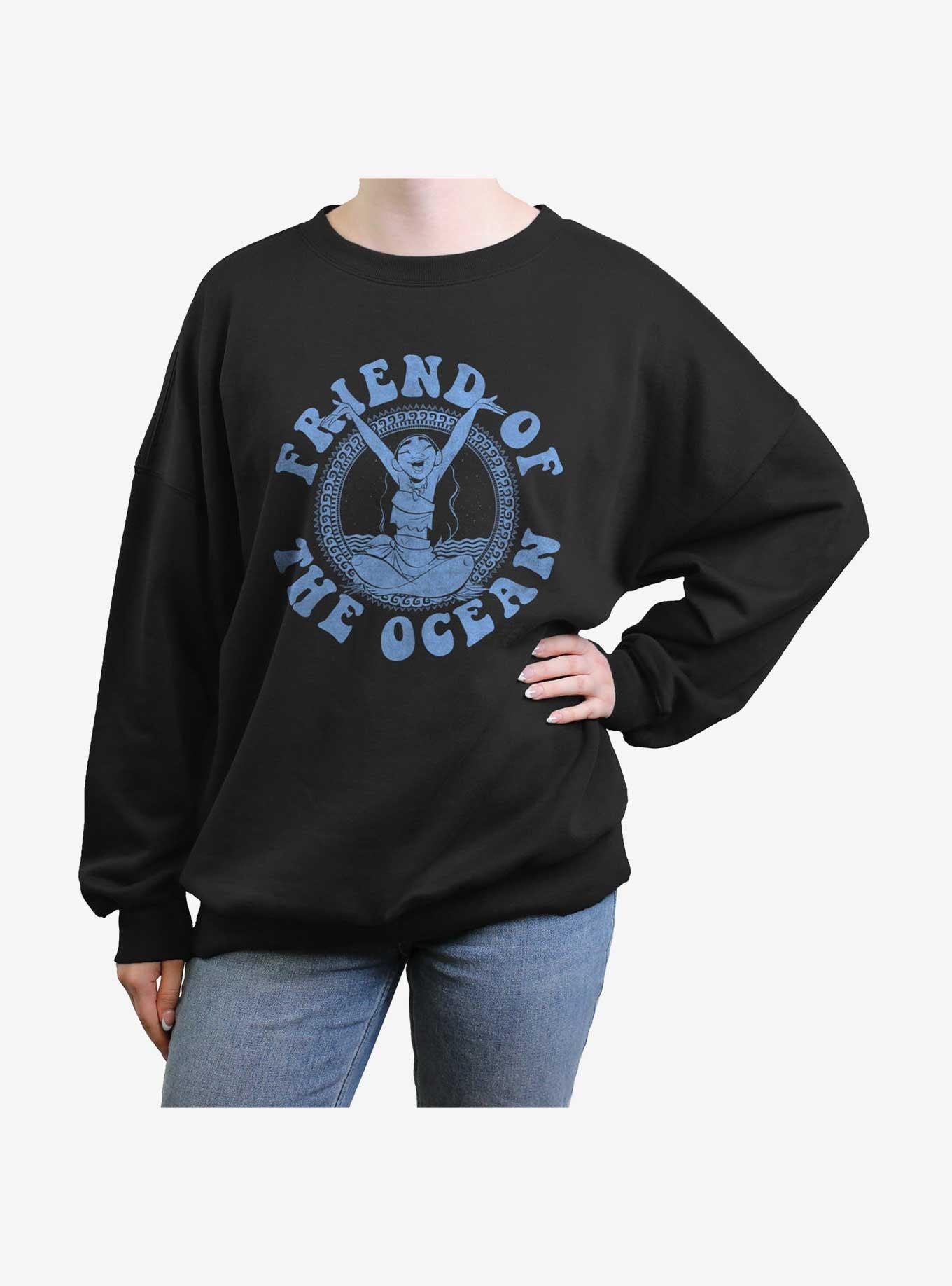 Disney Moana Ocean Friend Womens Oversized Sweatshirt 