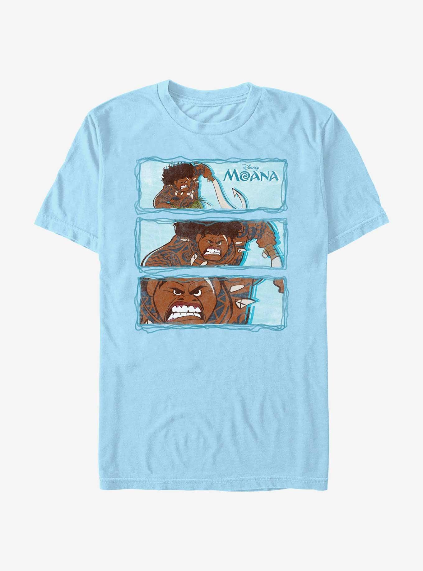 Disney Moana Maui Poses T-Shirt, LT BLUE, hi-res