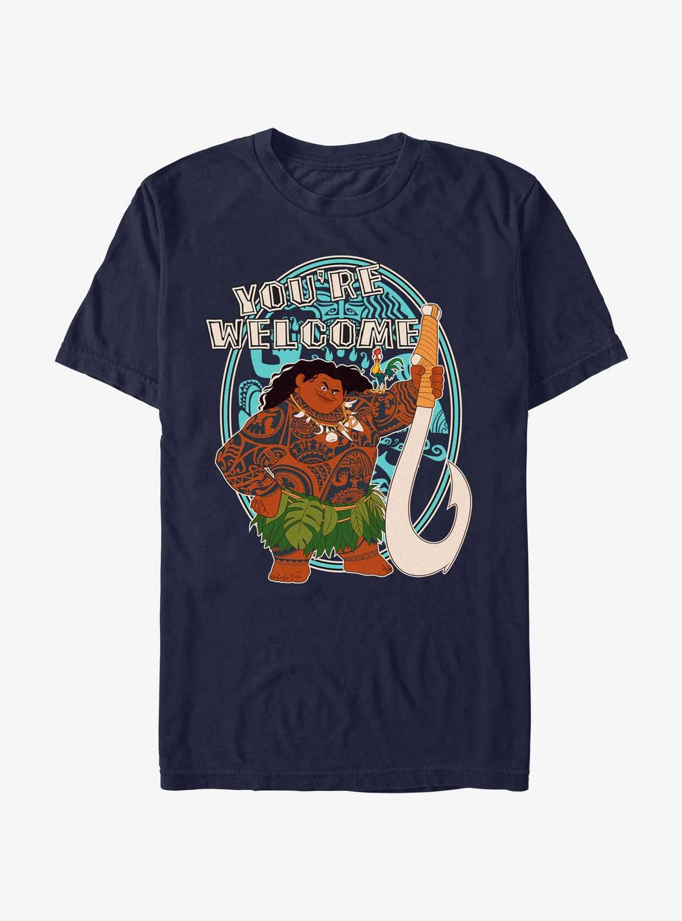 Disney Moana Big Hook Welcome Maui T-Shirt, NAVY, hi-res