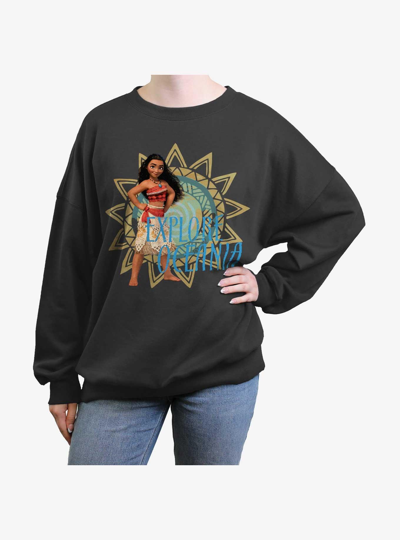 Disney Moana Explore Oceania Womens Oversized Sweatshirt, , hi-res