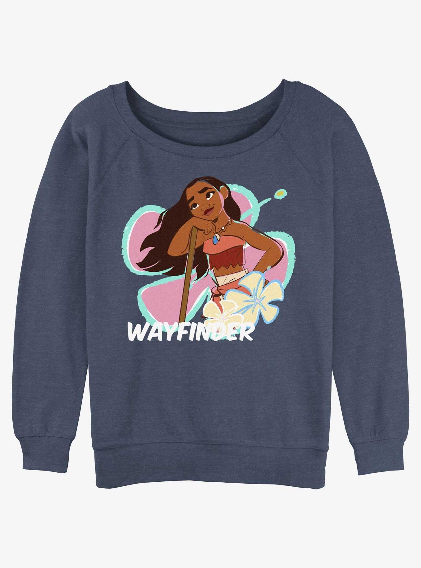 Disney Moana Wayfinder Womens Slouchy Sweatshirt, BLUEHTR, hi-res