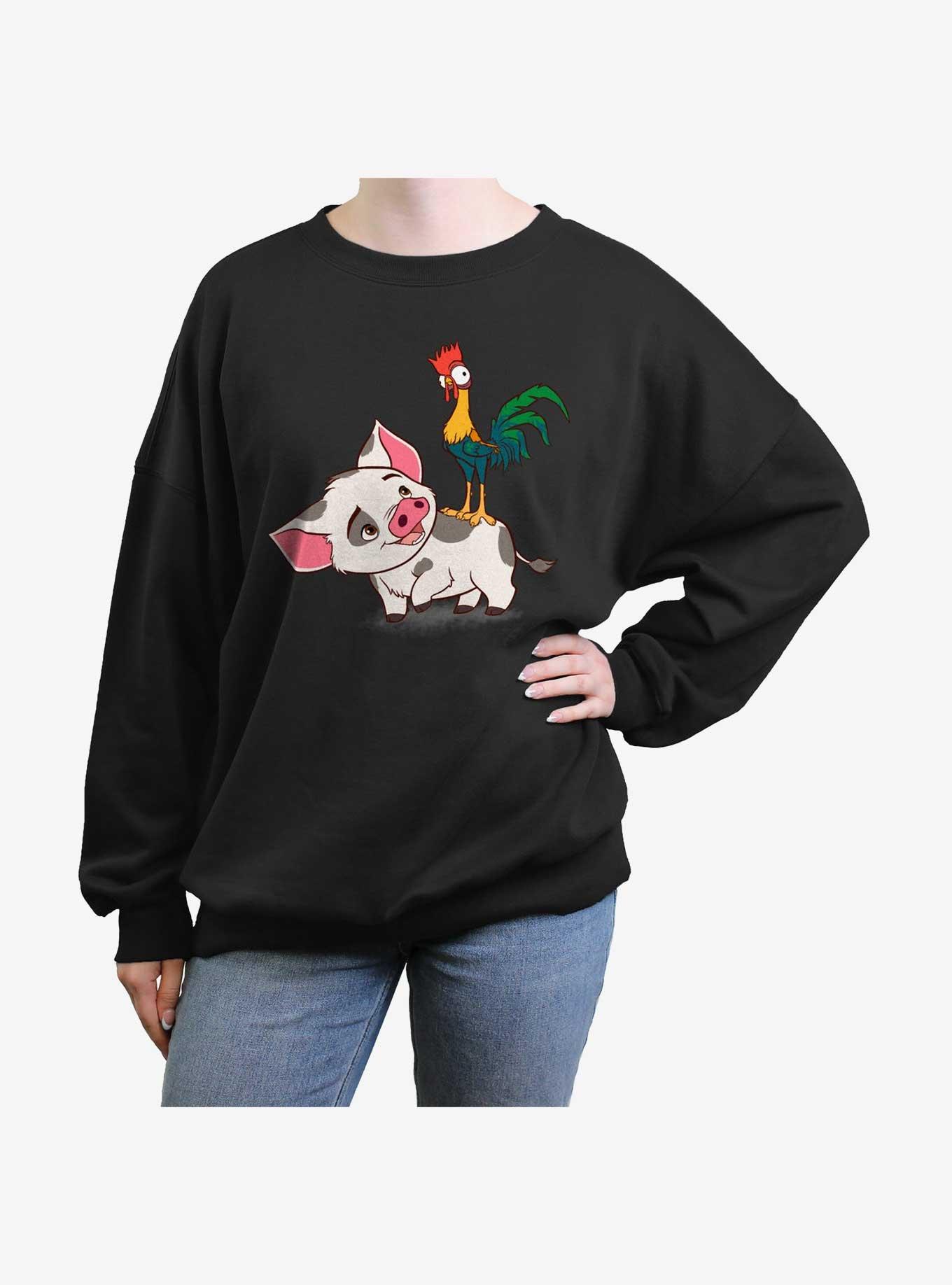 Disney Moana Hei Hei & Pua Womens Oversized Sweatshirt, , hi-res