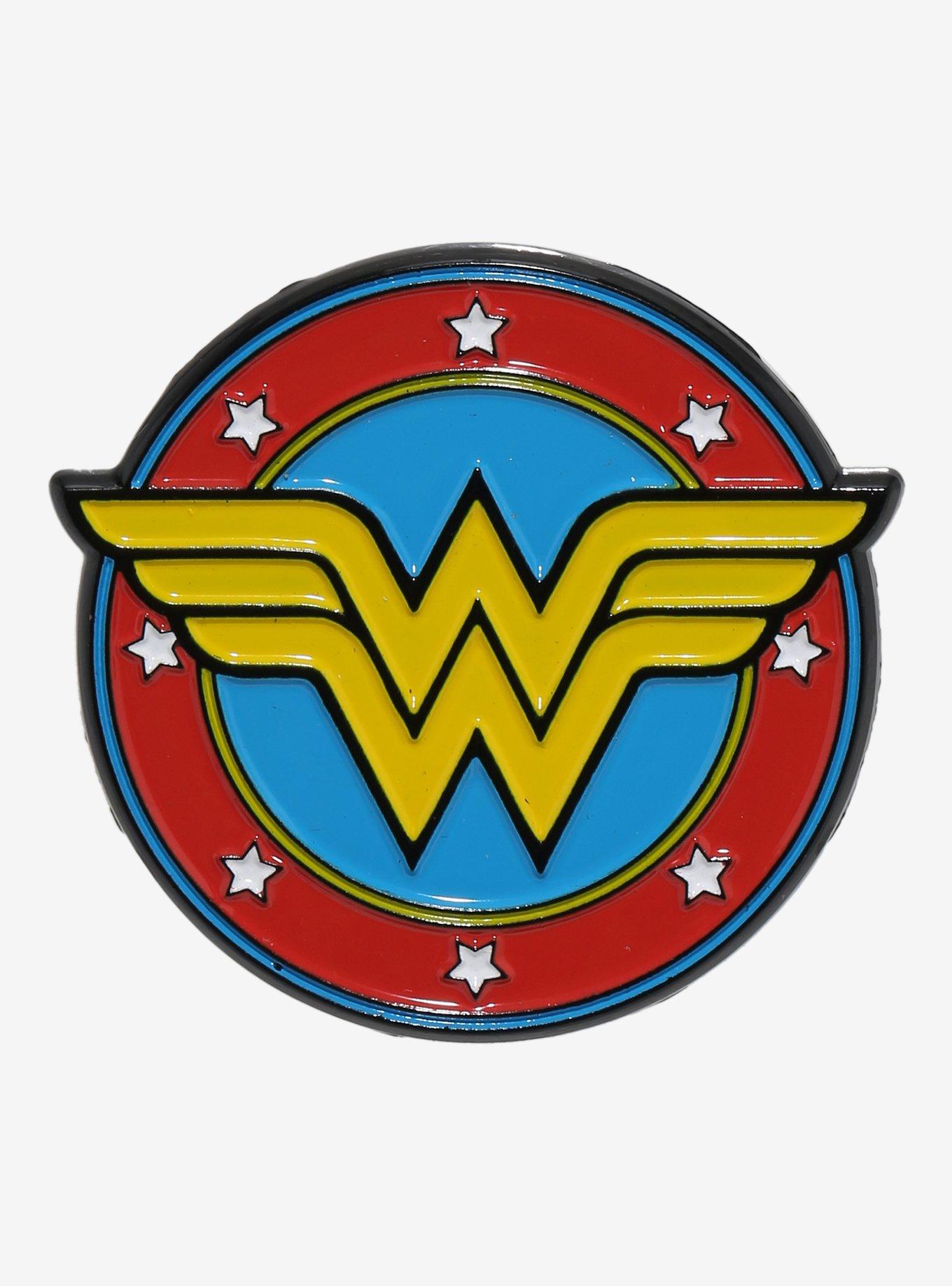 DC Comics Wonder Woman Logo Enamel Pin, , hi-res