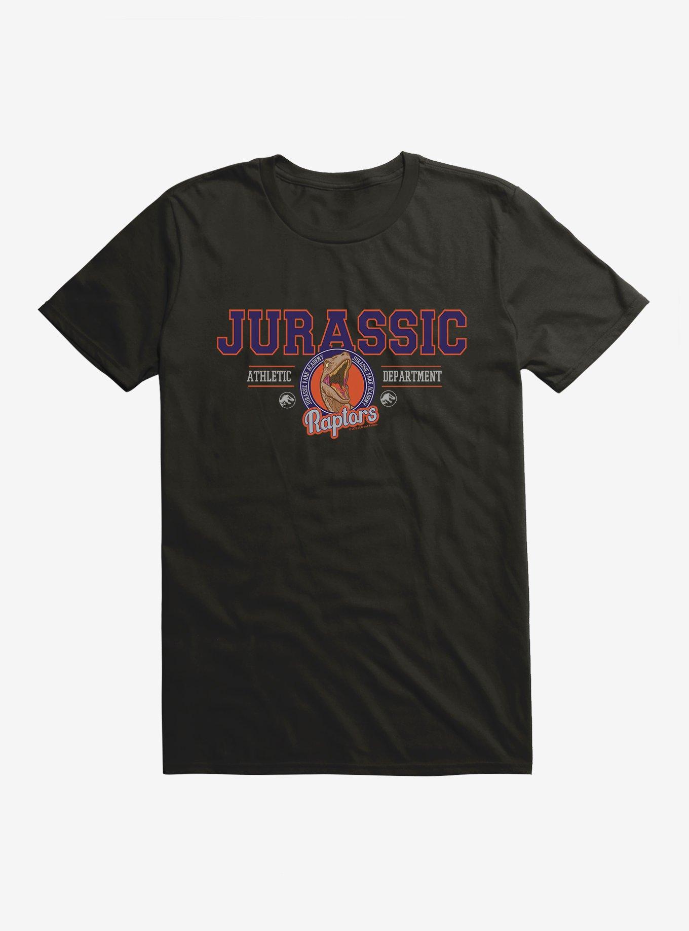 Jurassic Park Raptors Athletic Department T-Shirt, BLACK, hi-res