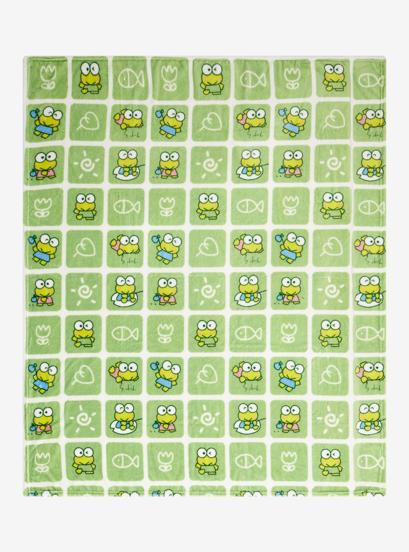 Sanrio Keroppi Multi-Portrait Grid Fleece Throw - BoxLunch
