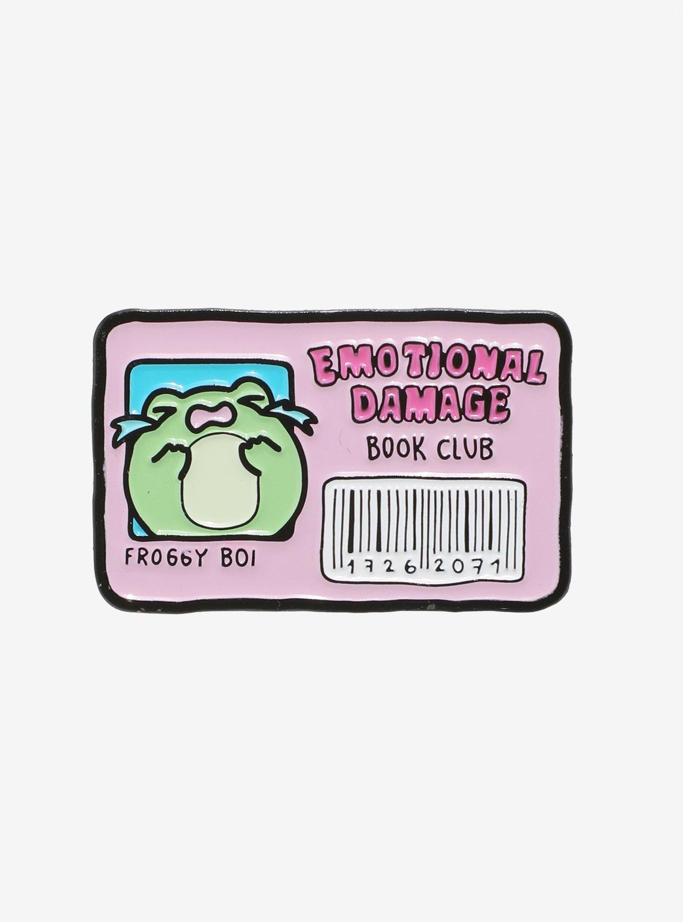 Frog Emotional Damage Book Club Enamel Pin, , hi-res