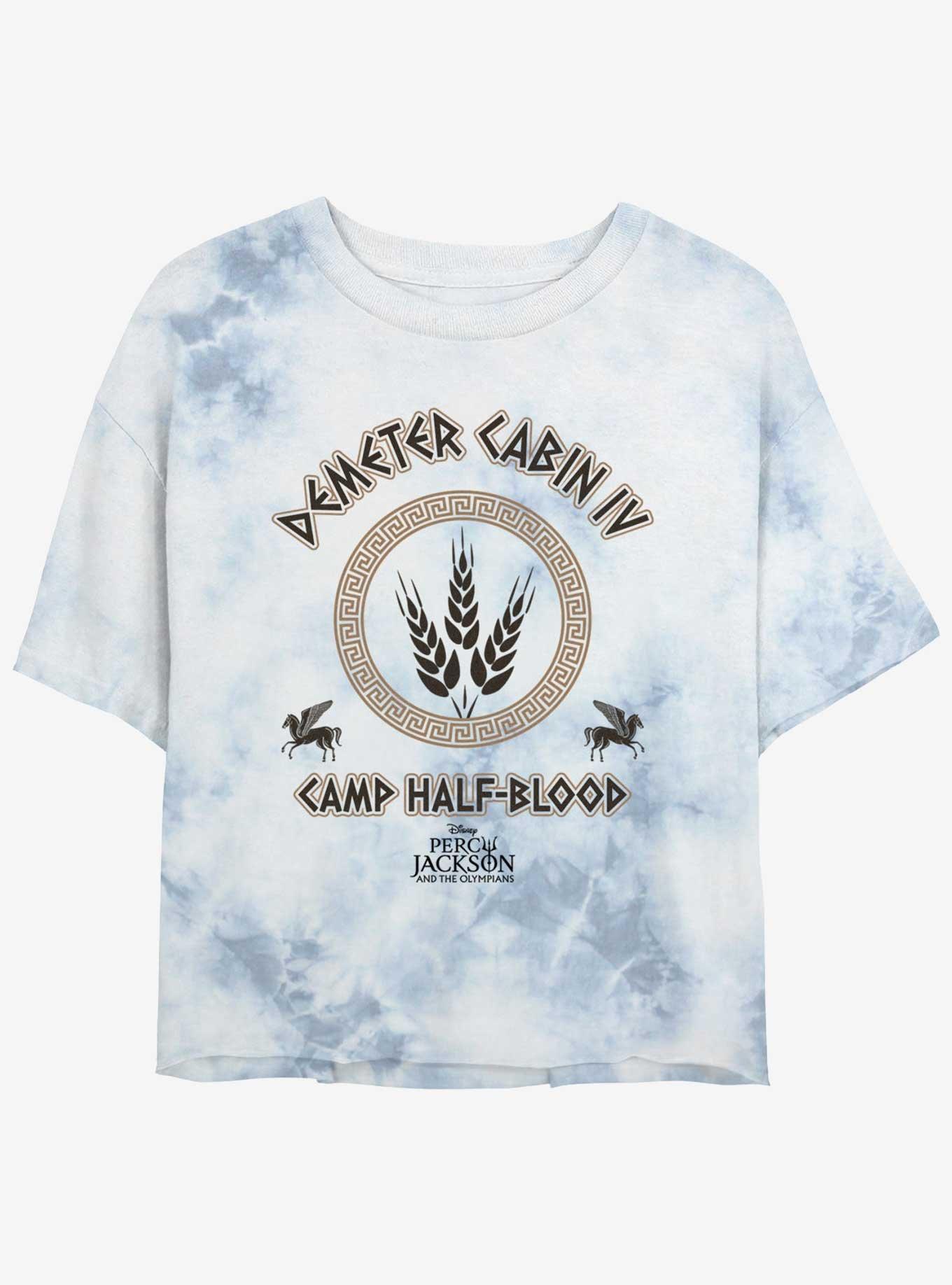 Disney Percy Jackson And The Olympians Demeter Cabin Girls Tie-Dye Crop T-Shirt, , hi-res