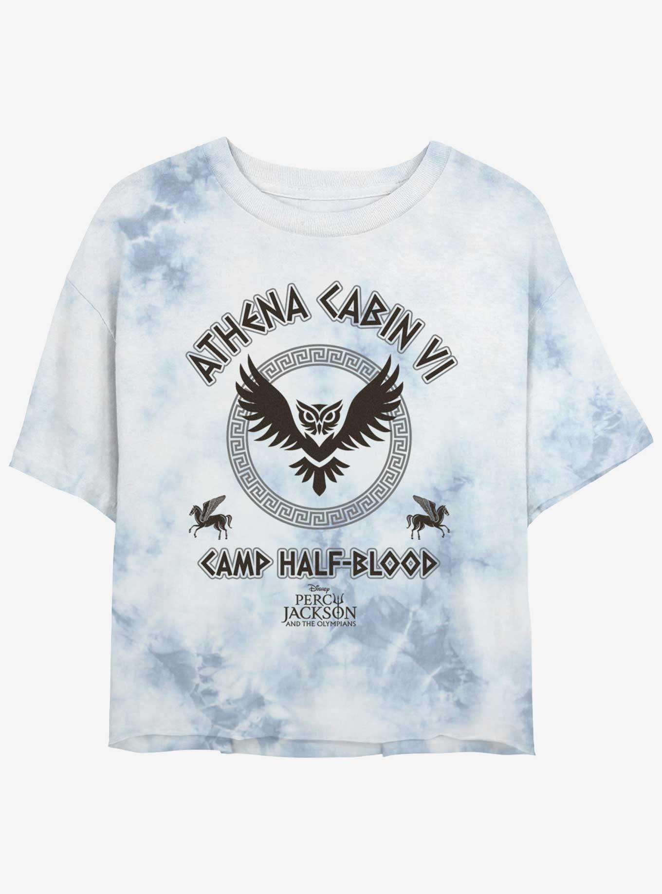 Disney Percy Jackson And The Olympians Athena Cabin Girls Tie-Dye Crop T-Shirt, , hi-res