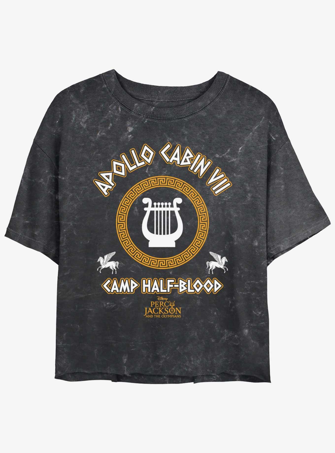 Disney Percy Jackson And The Olympians Apollo Cabin Girls Mineral Wash Crop T-Shirt, , hi-res