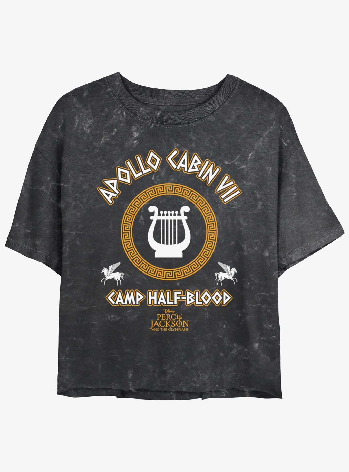 Disney Percy Jackson And The Olympians Apollo Cabin Girls Mineral Wash Crop T-Shirt, , hi-res