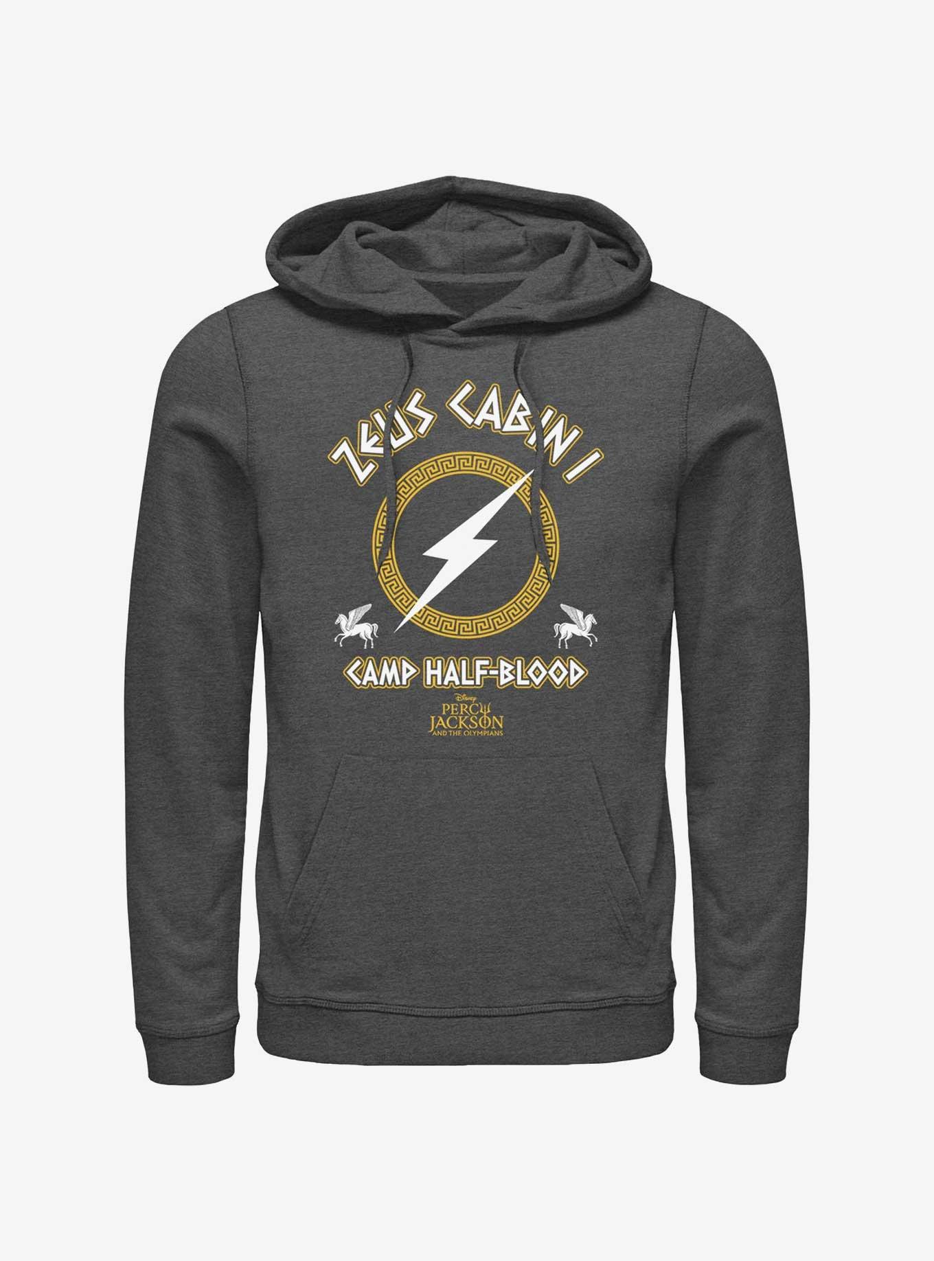 Disney Percy Jackson And The Olympians Zeus Cabin Hoodie, CHAR HTR, hi-res
