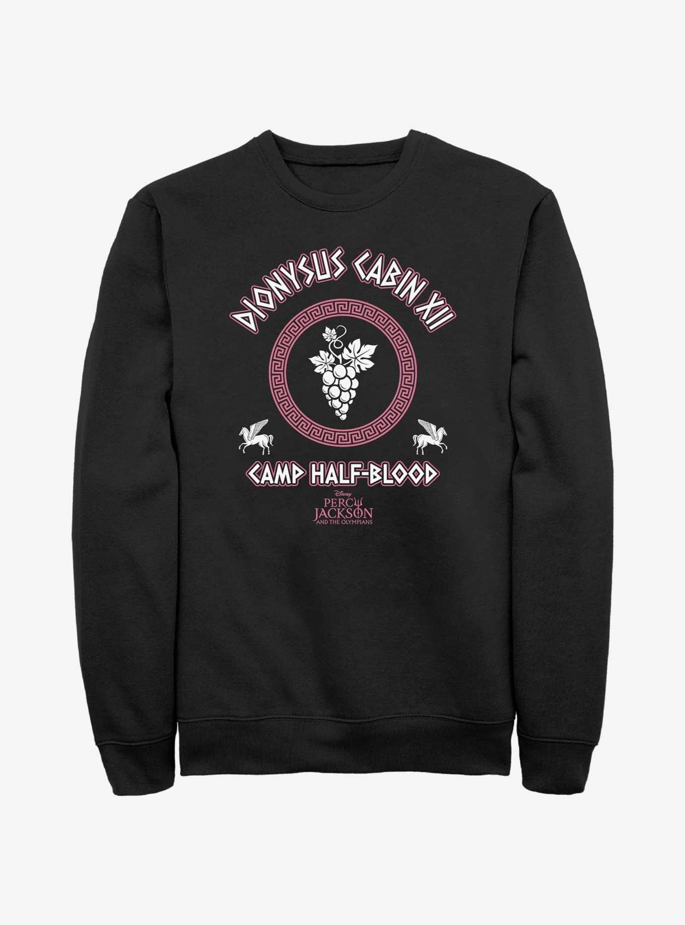 Disney Percy Jackson And The Olympians Dionysus Cabin Sweatshirt, BLACK, hi-res