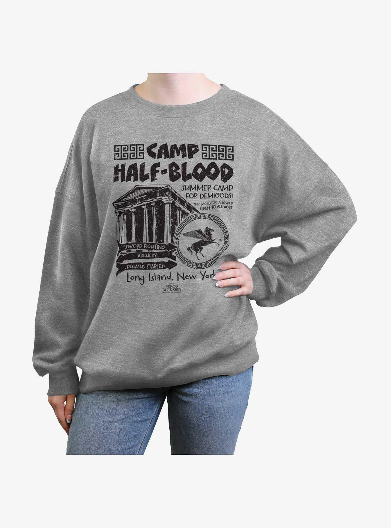 Disney Percy Jackson And The Olympians Camp Poster Girls Oversized Sweatshirt, , hi-res