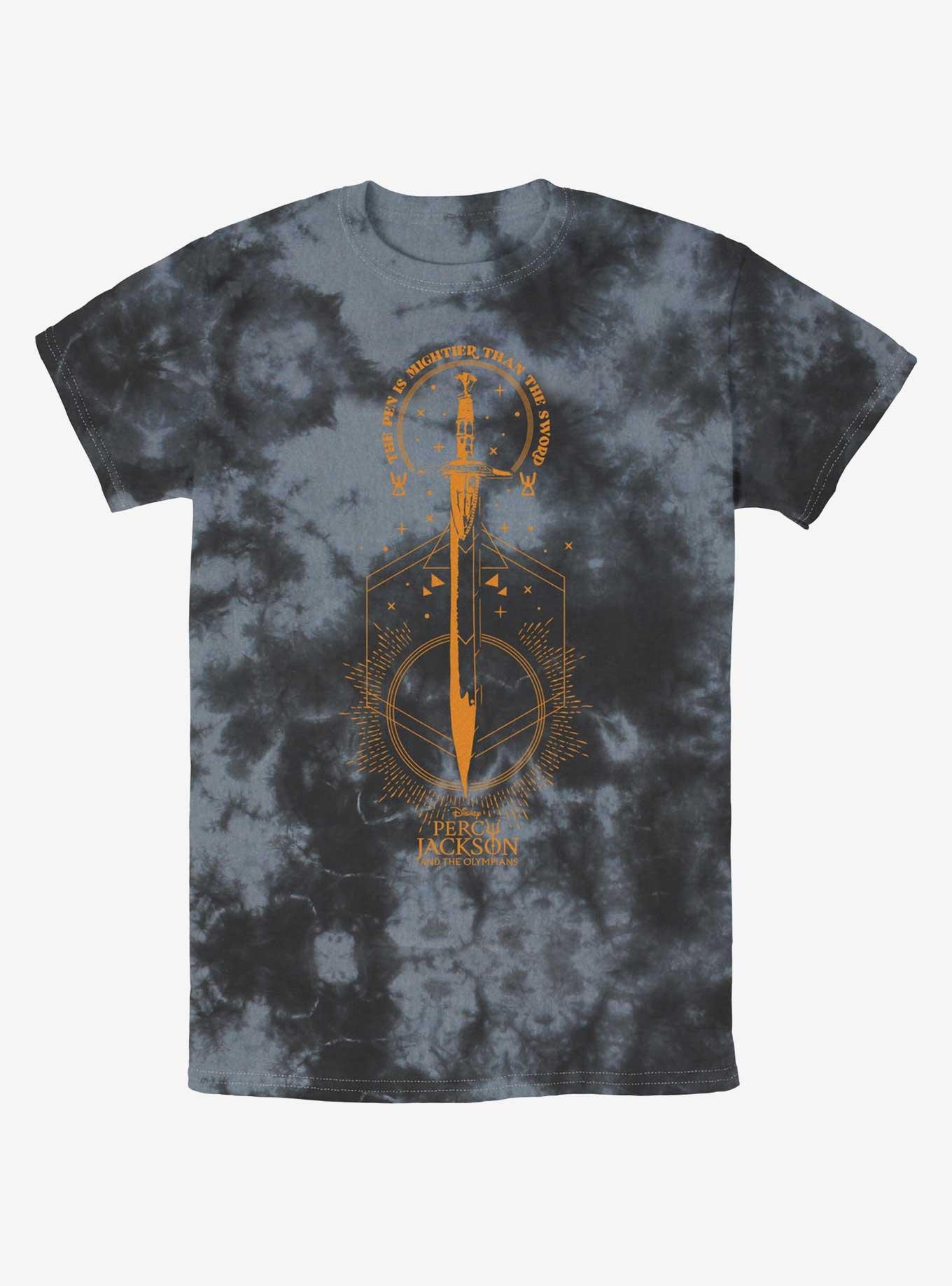 Disney Percy Jackson And The Olympians Pen Above Sword Tie-Dye T-Shirt, , hi-res