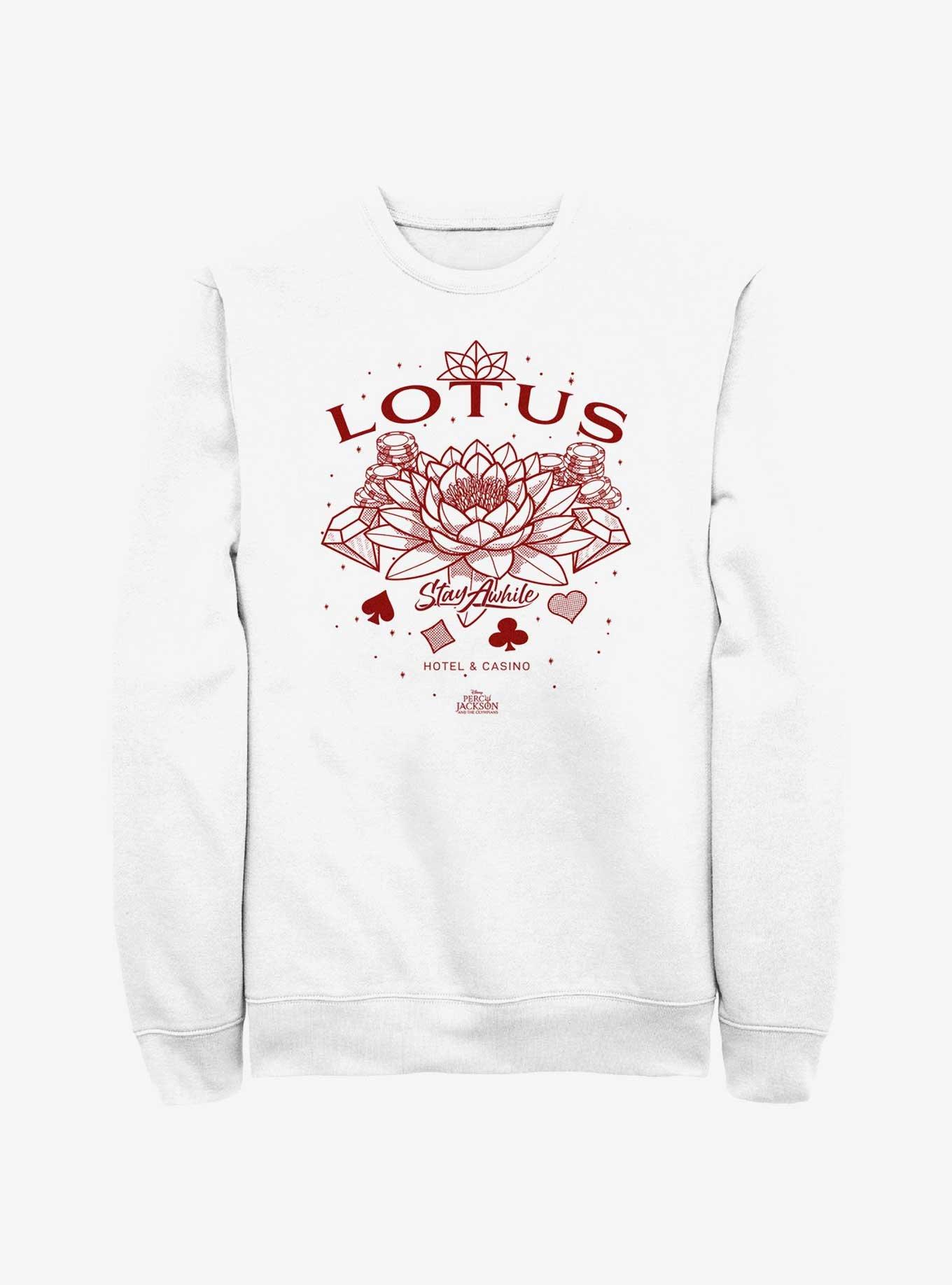 Disney Percy Jackson And The Olympians Lotus Stay A While Sweatshirt
