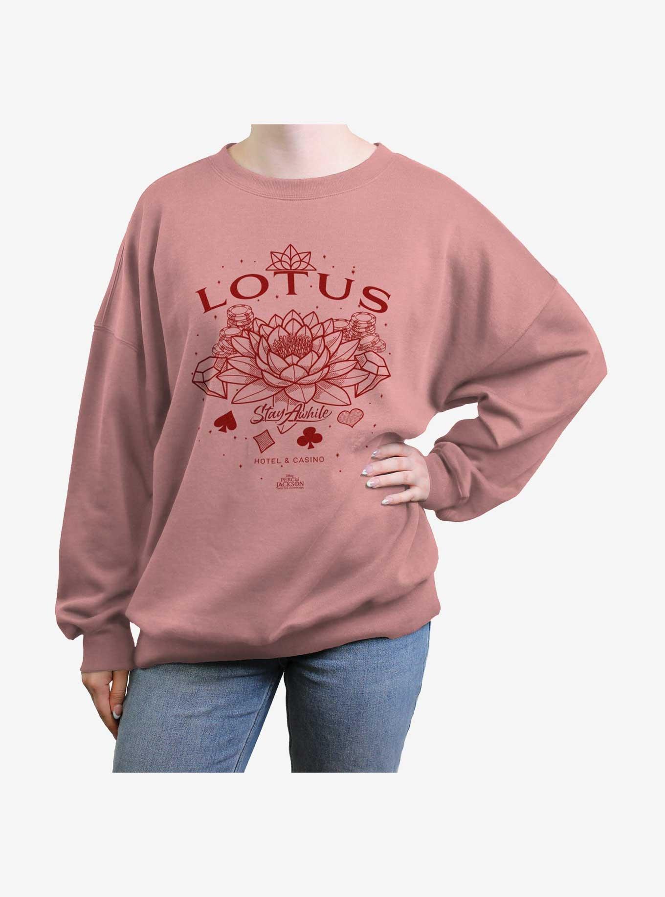 Disney Percy Jackson And The Olympians Lotus Stay A While Girls Oversized Sweatshirt, , hi-res