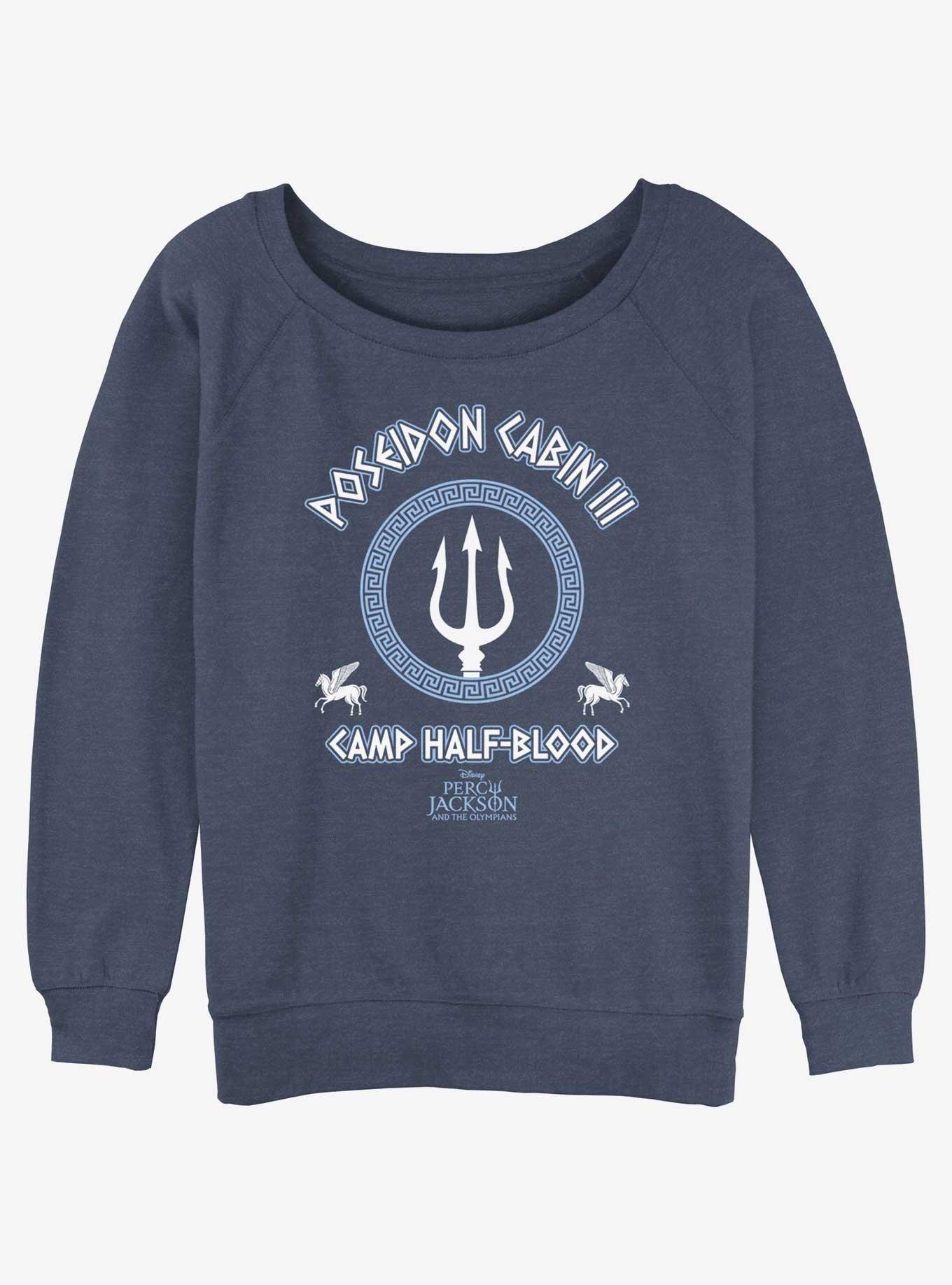 Disney Percy Jackson And The Olympians Poseidon Cabin Girls Slouchy Sweatshirt, BLUEHTR, hi-res