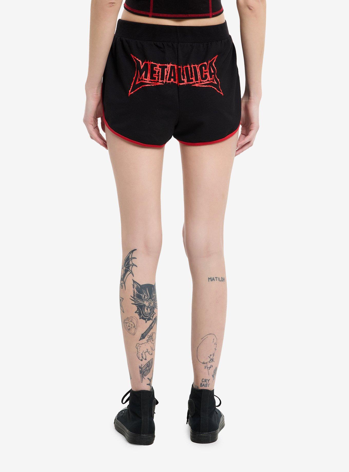 Metallica Black & Red Logo Girls Soft Shorts, , hi-res