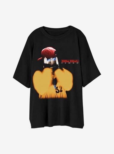 完売品　Billie Eilish TシャツFace Photo S/S Tee Amazon.com: Official Billie Eilish Hand Face Photo Black T