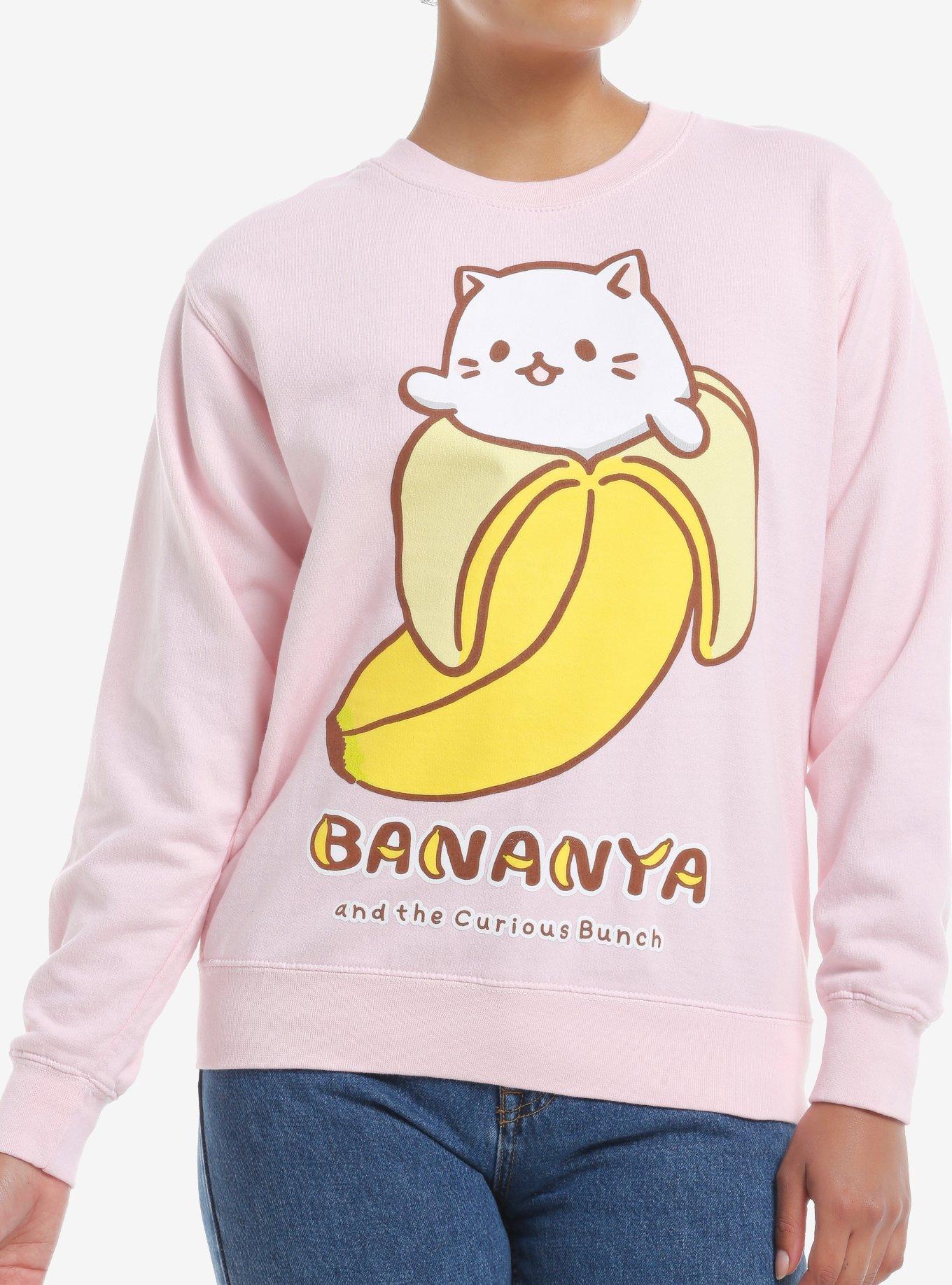 Bananya And The Curious Bunch Pink Girls Sweatshirt, , hi-res