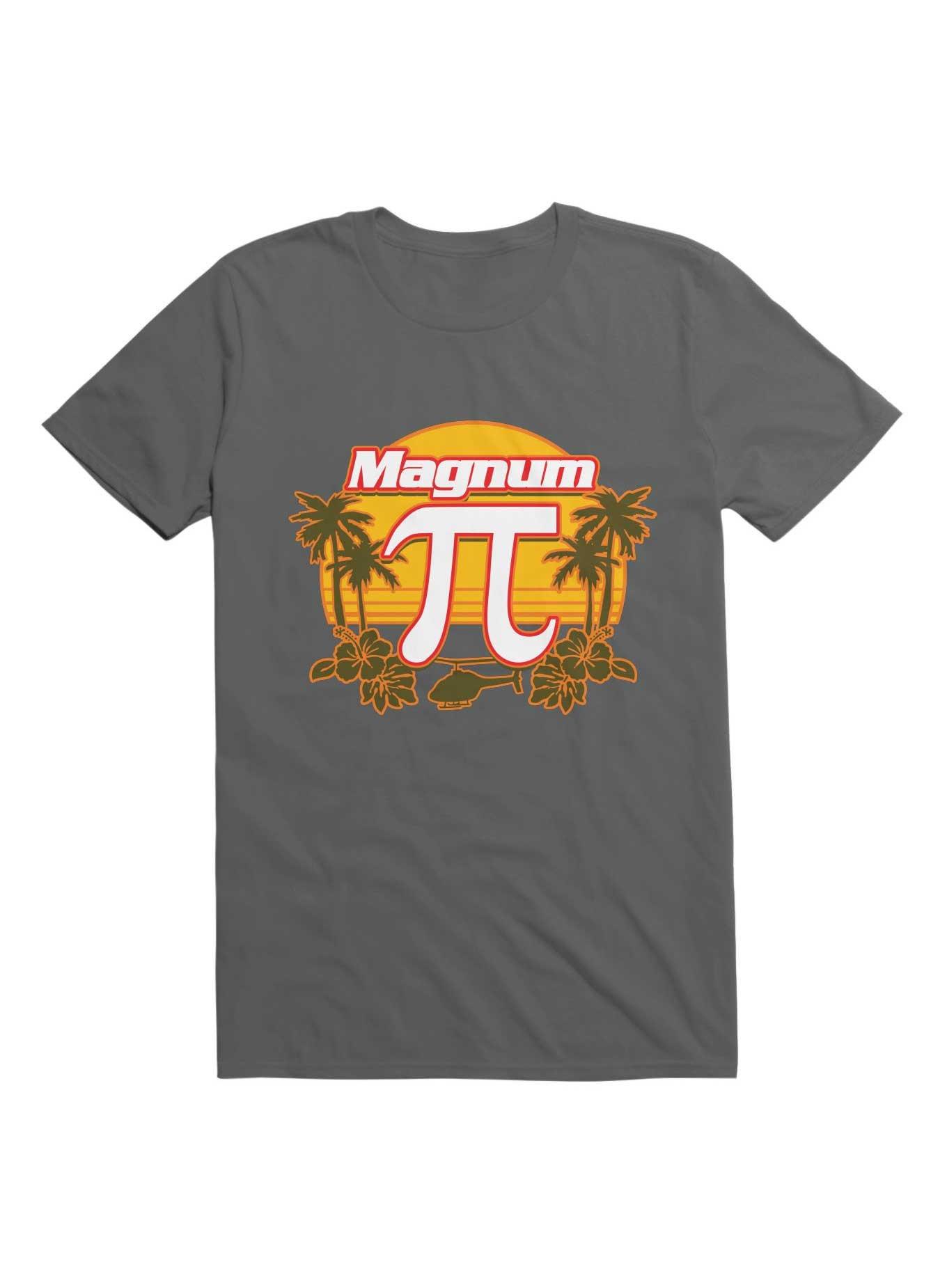 Magnum Pi Hawaiian Pi Day Design T-Shirt, CHARCOAL, hi-res