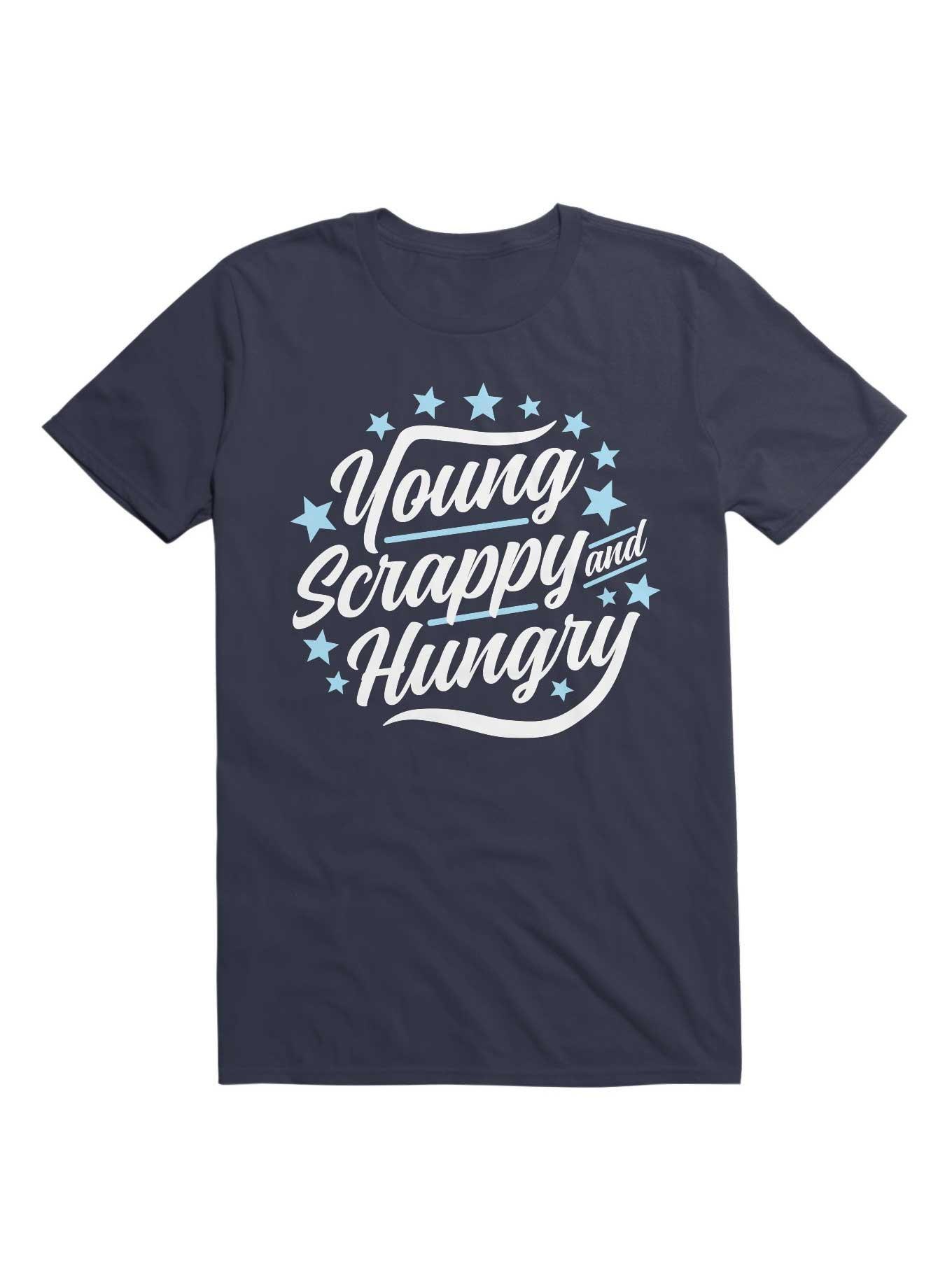 Young, Scrappy and Hungry T-Shirt, NAVY, hi-res