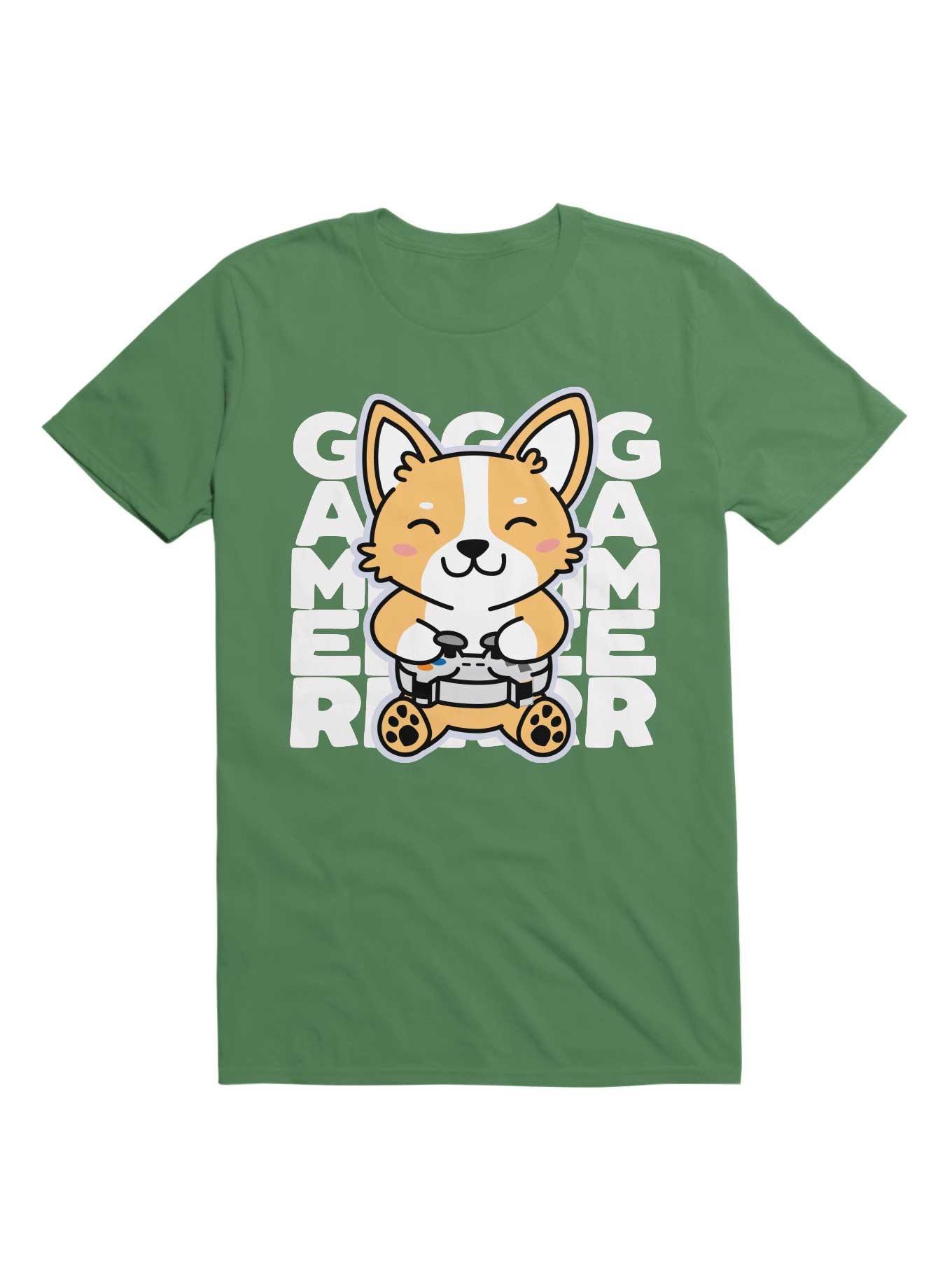 THRDLESS Corgi Playing Video Games T-Shirt